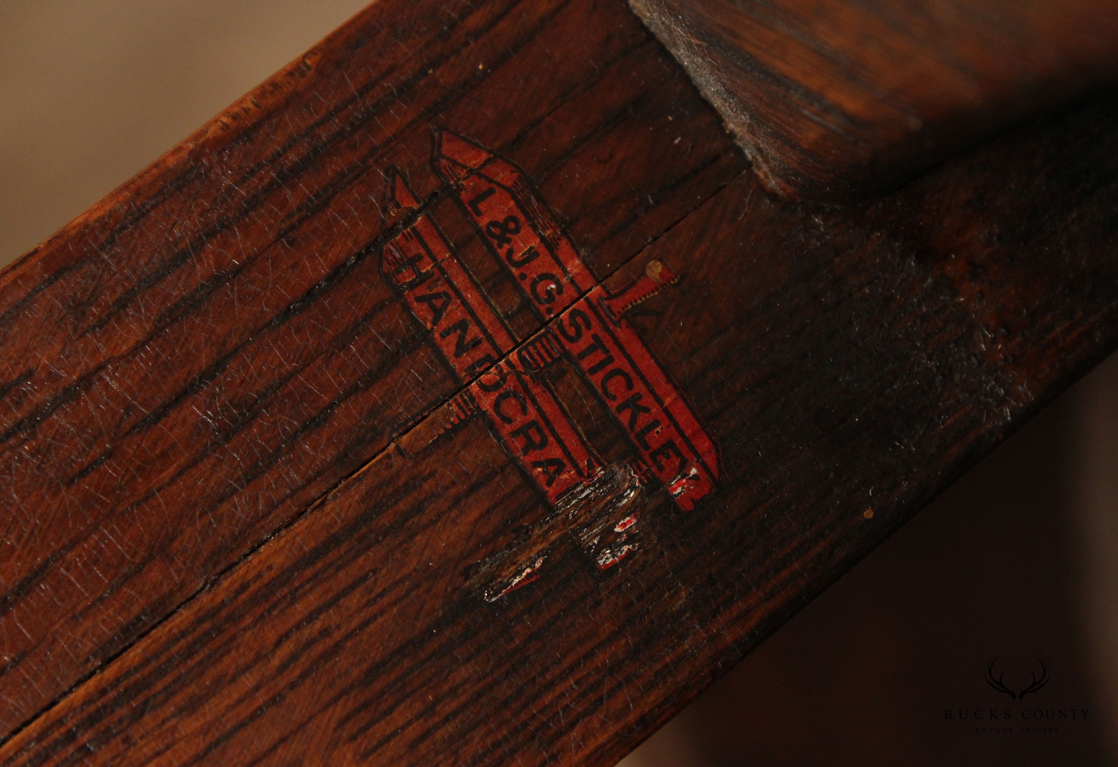 L & J G Stickley Antique Mission Oak Lamp Table