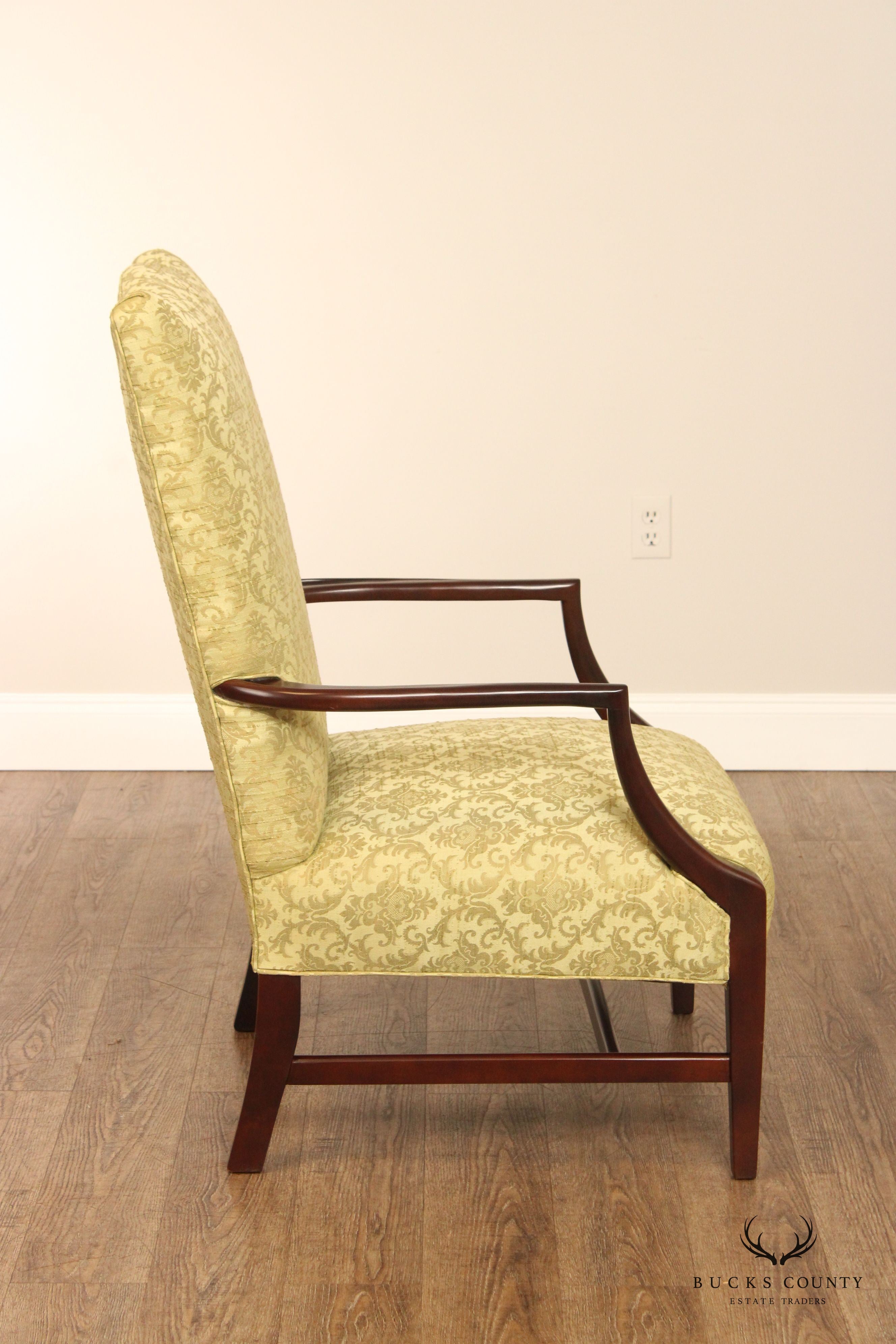 Chippendale Style Mahogany Lolling Armchair