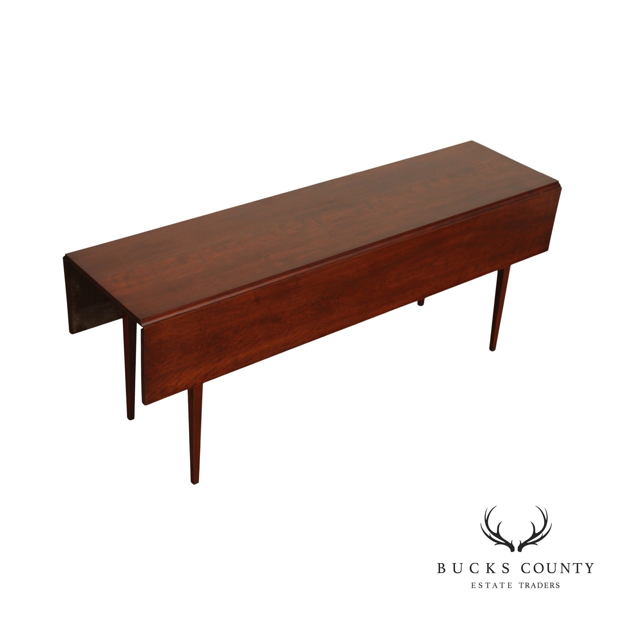 Eldred Wheeler Early American Style Cherry Drop-Leaf Harvest Dining Table
