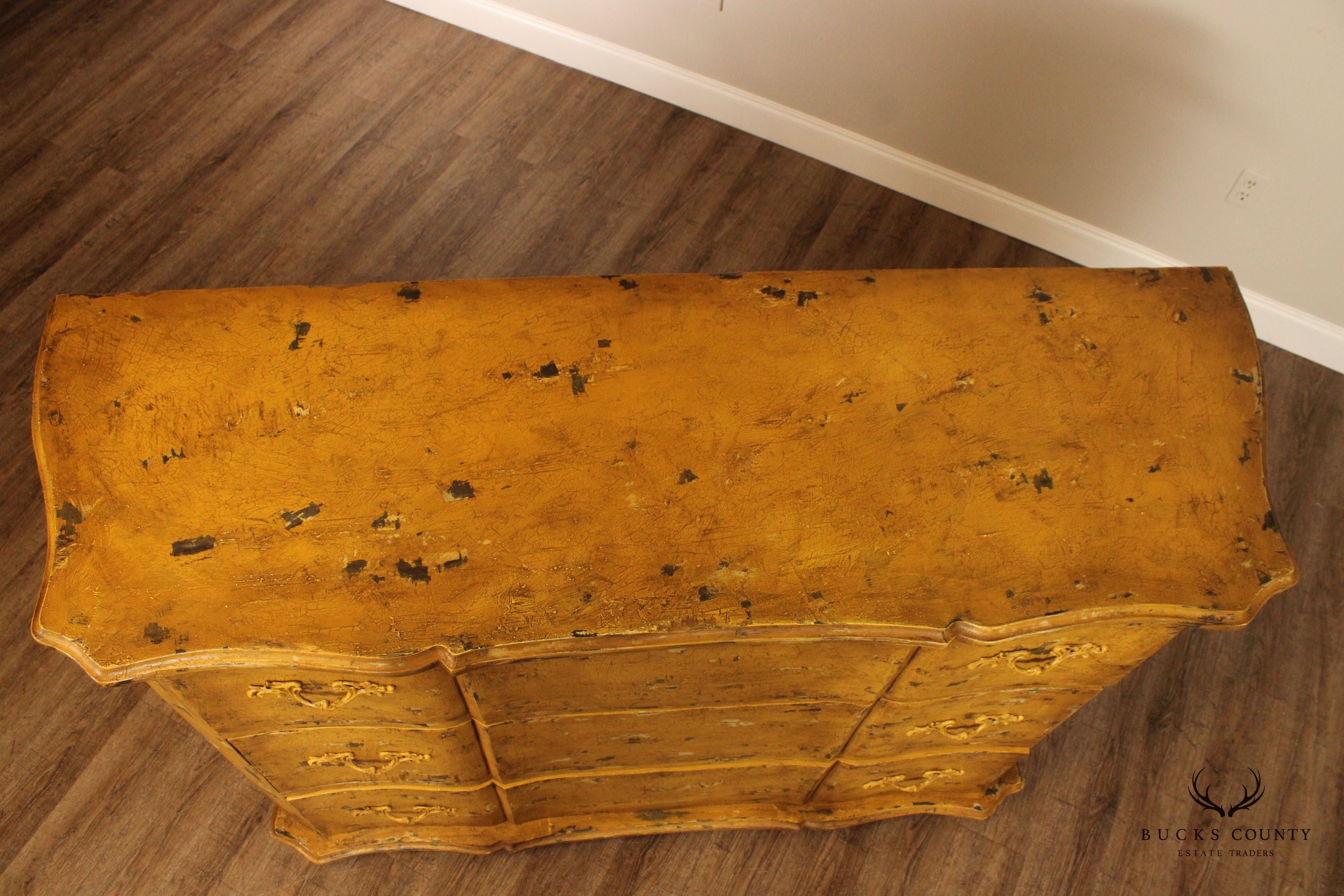 Guild Master Large Distressed Painted Three-Drawer 'Duchess Chest'