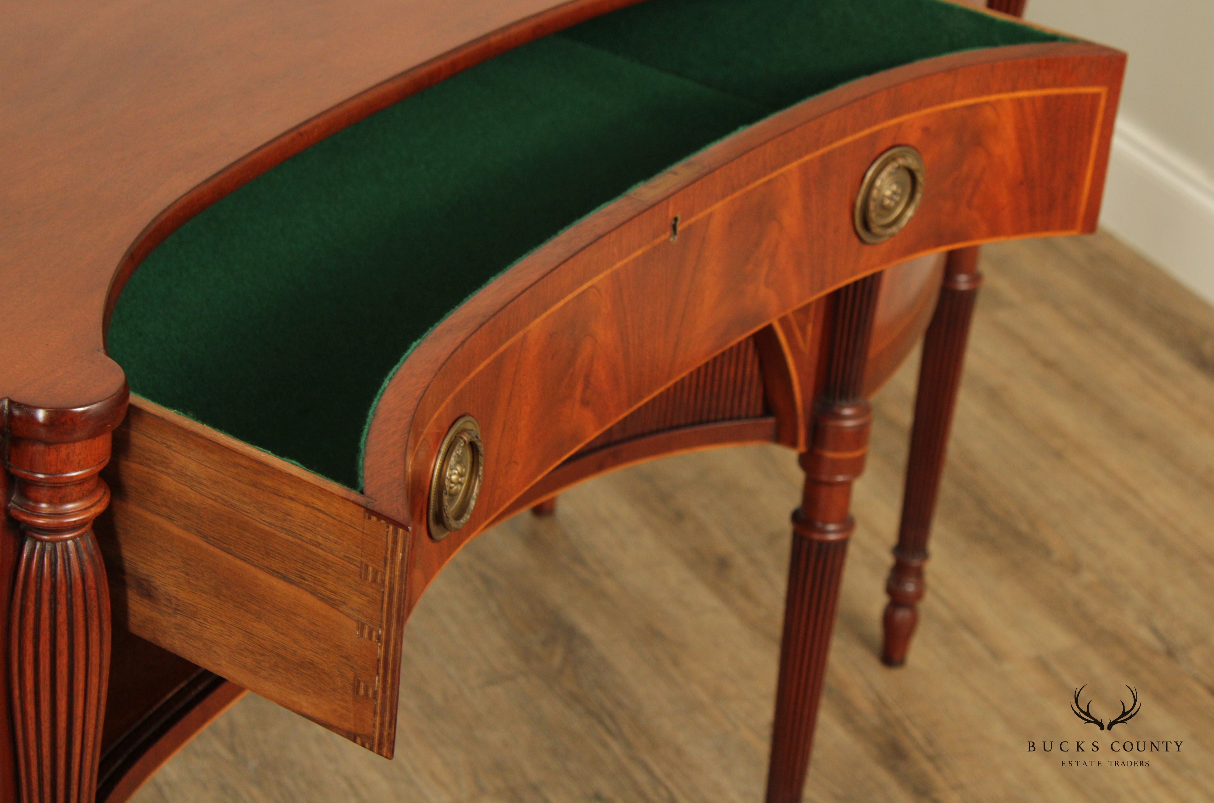 Arthur Brett Sheraton Style Serpentine Mahogany Sideboard