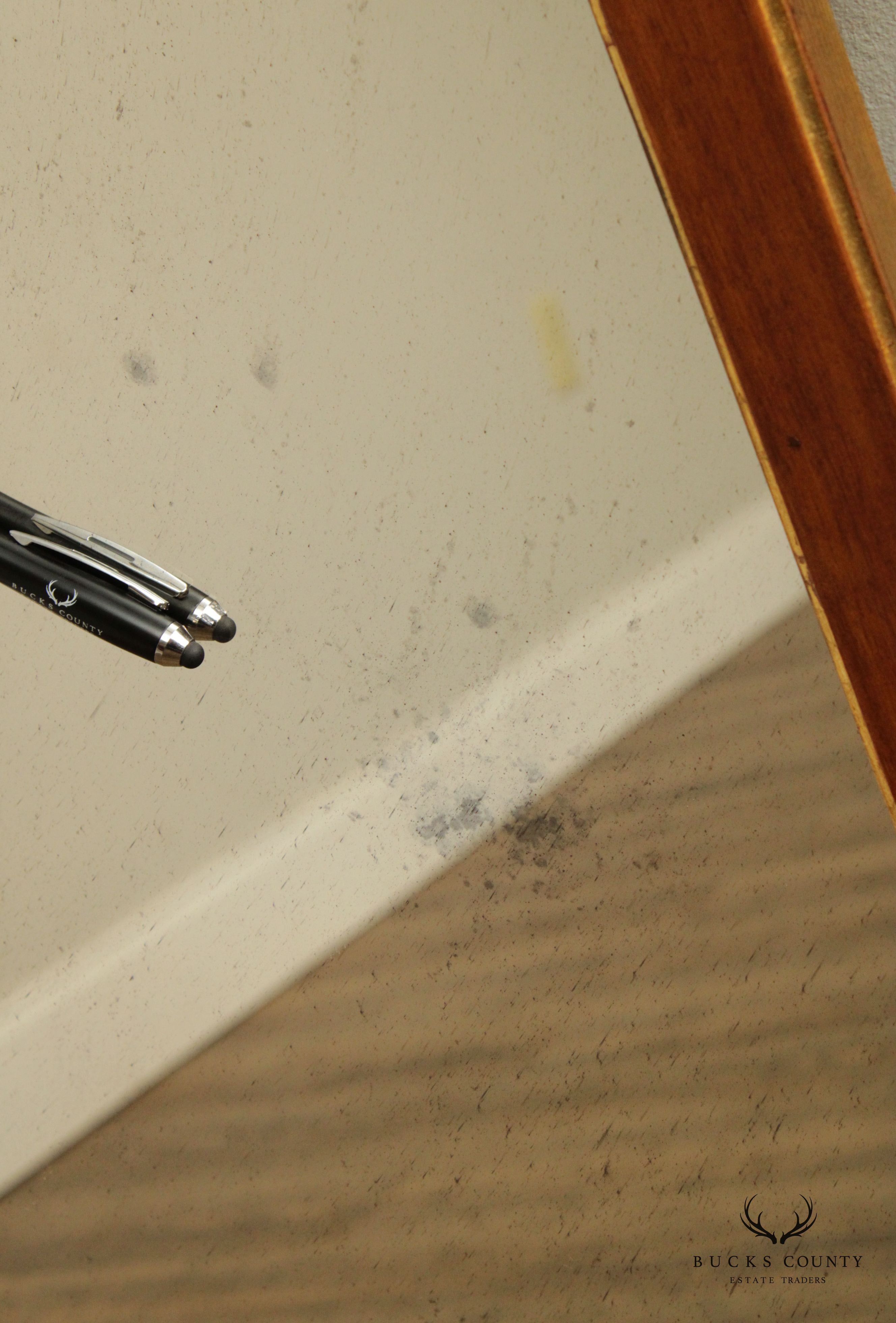 Georgian Style Carved Wood Partial Gilt Mirror