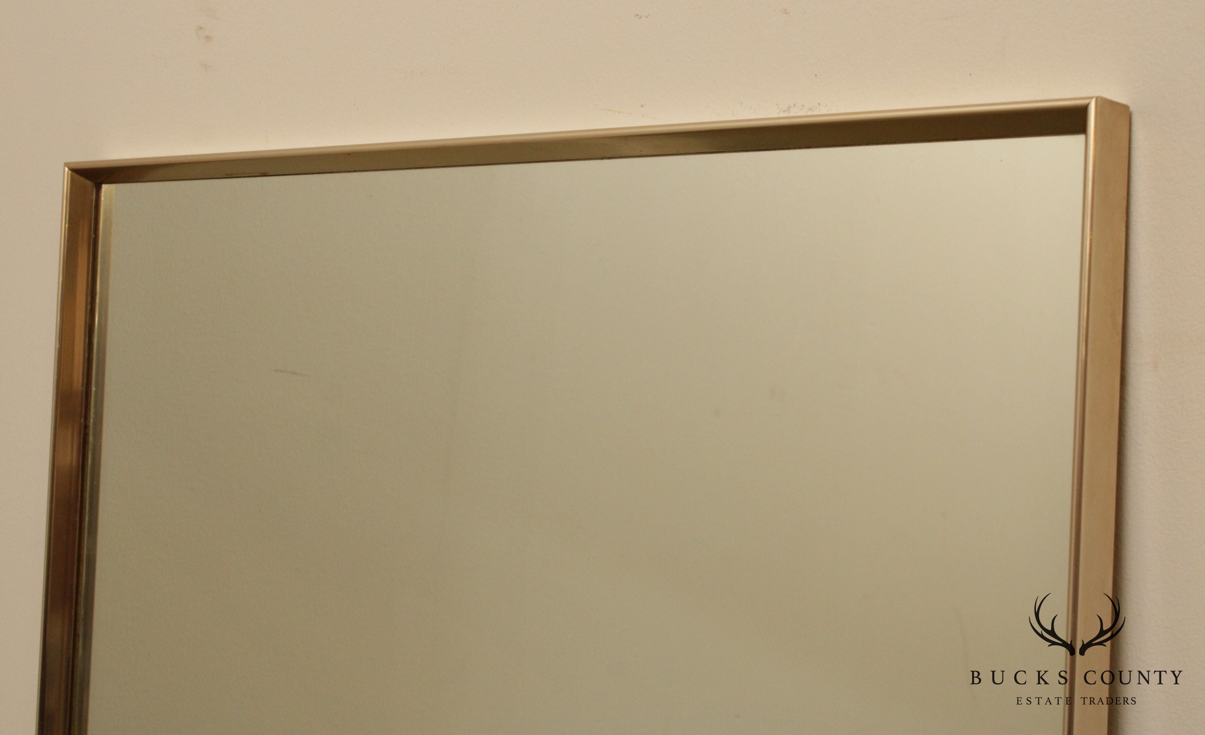 John Stuart Mid Century Modern Metal Frame Wall Mirror