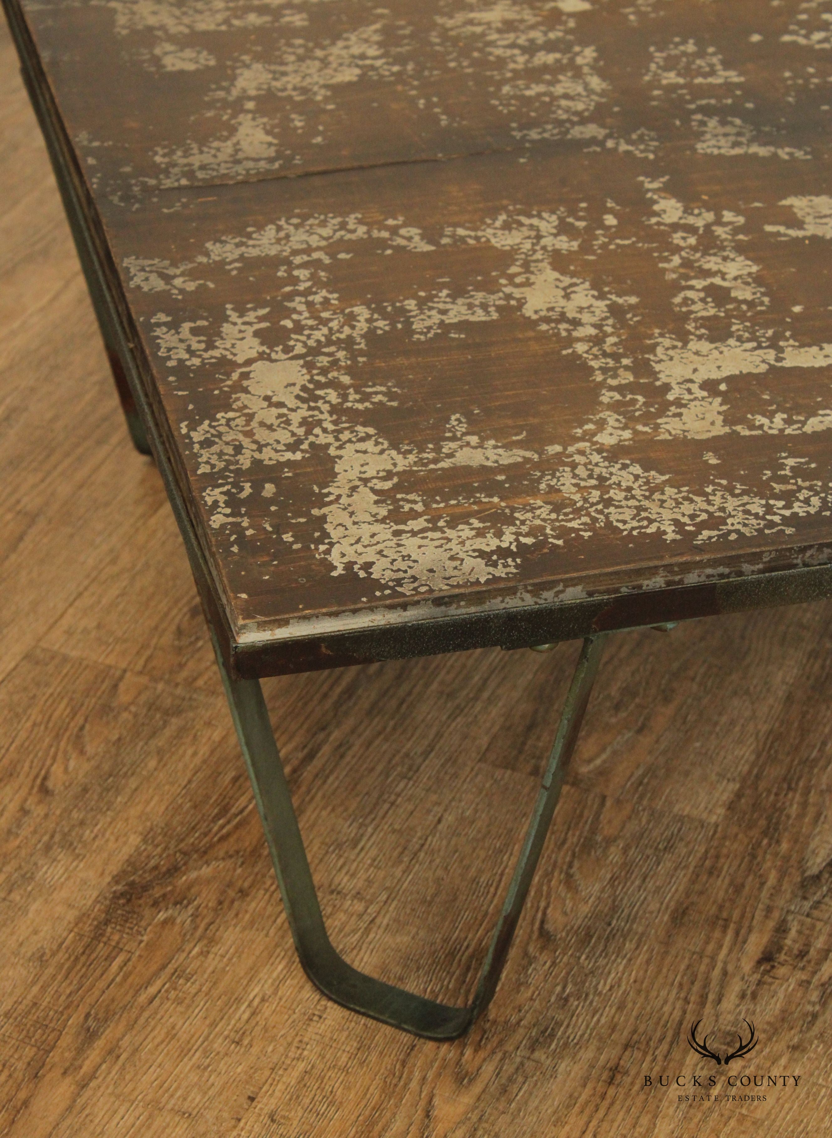 Industrial Style Reclaimed Wood Coffee Table