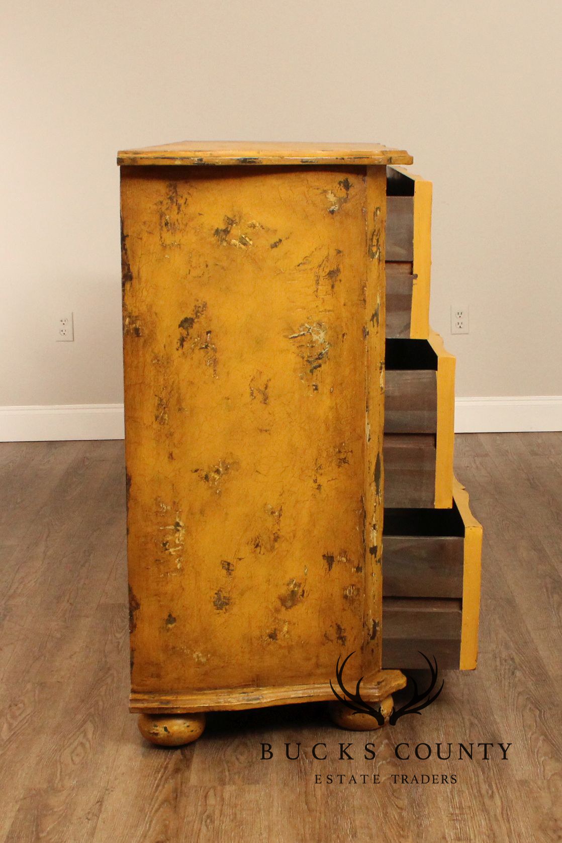 Guild Master Large Distressed Painted Three-Drawer 'Duchess Chest'