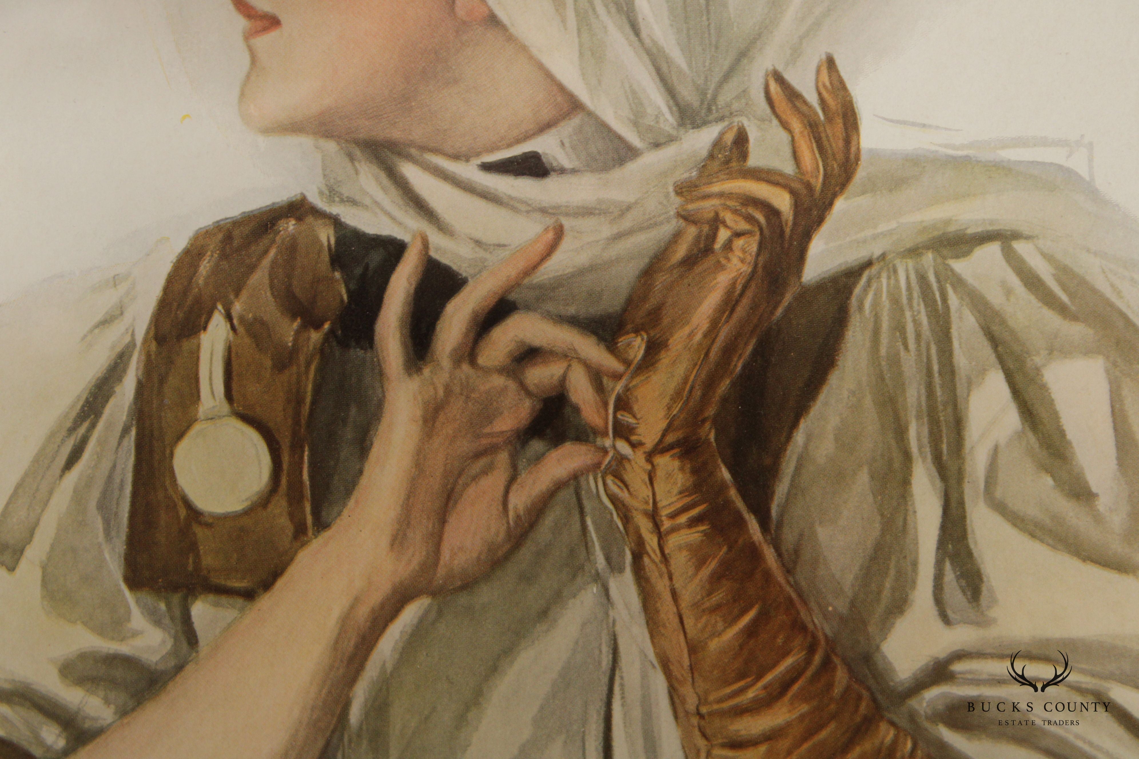 Harrison Fisher 'Ready for a Spin' Illustration Art Print