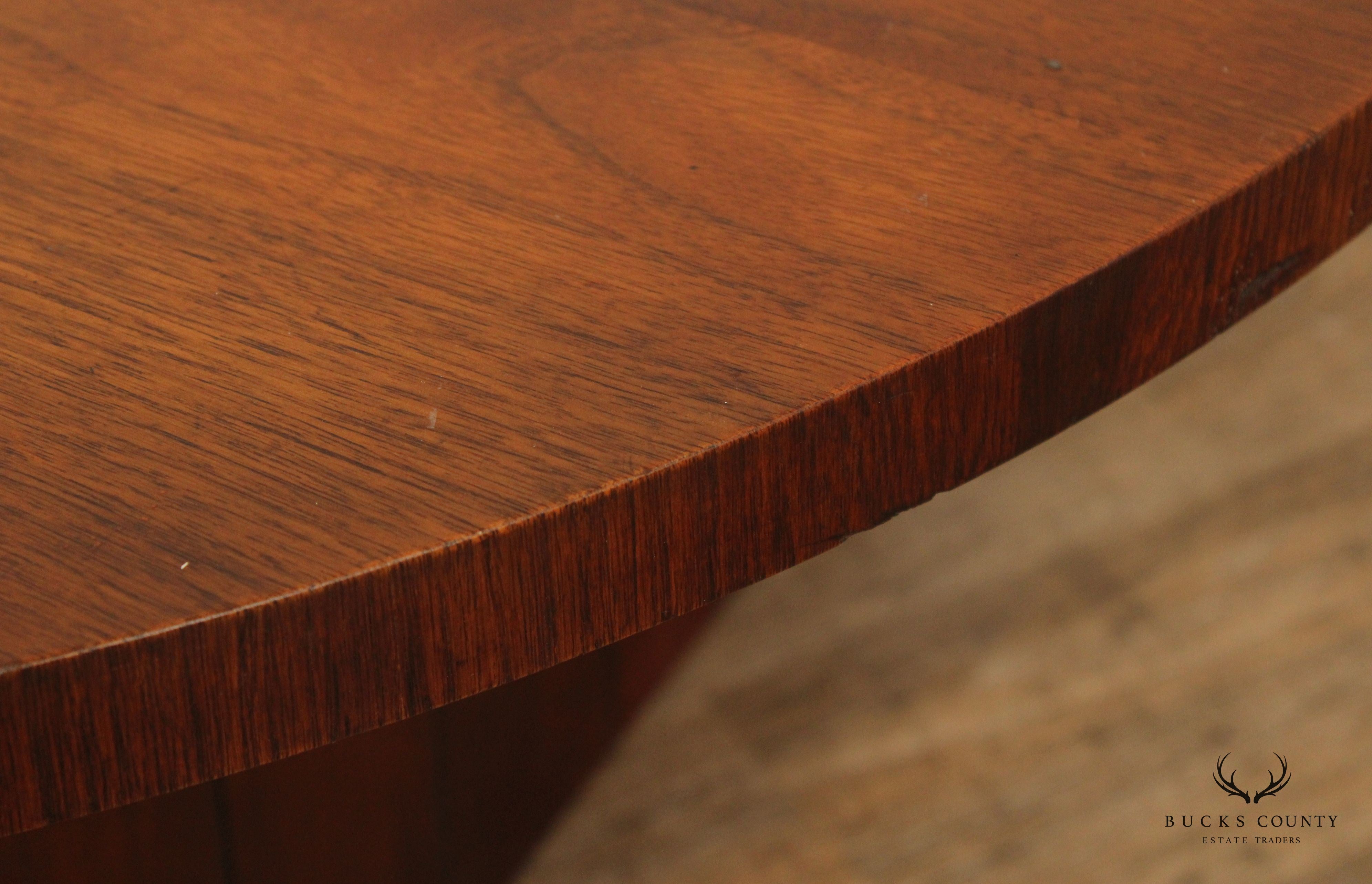 Lane Furniture Mid Century ModernRound Walnut Pedestal Coffee Table