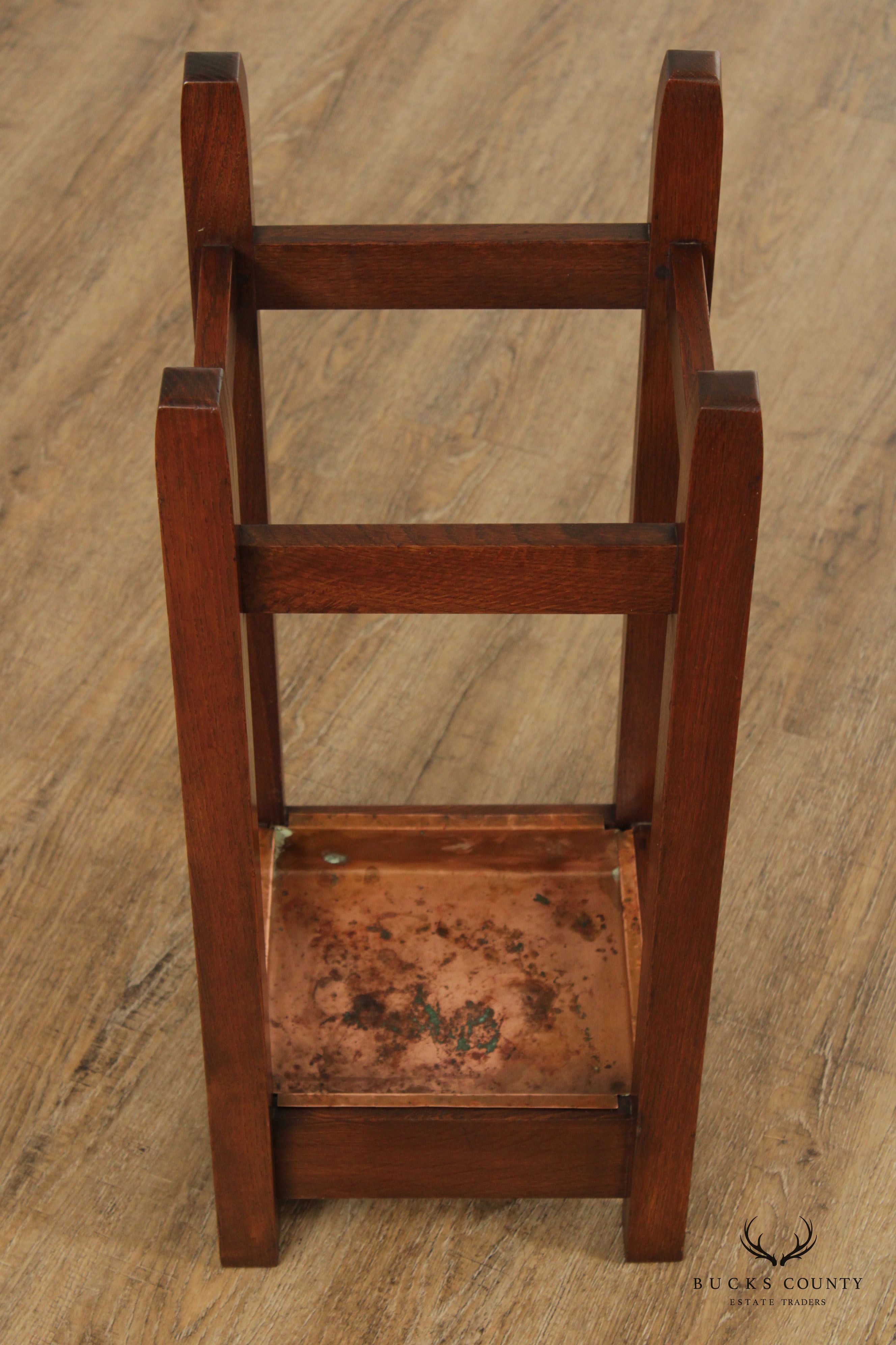 Custom Quality Mission Oak Umbrella Stand