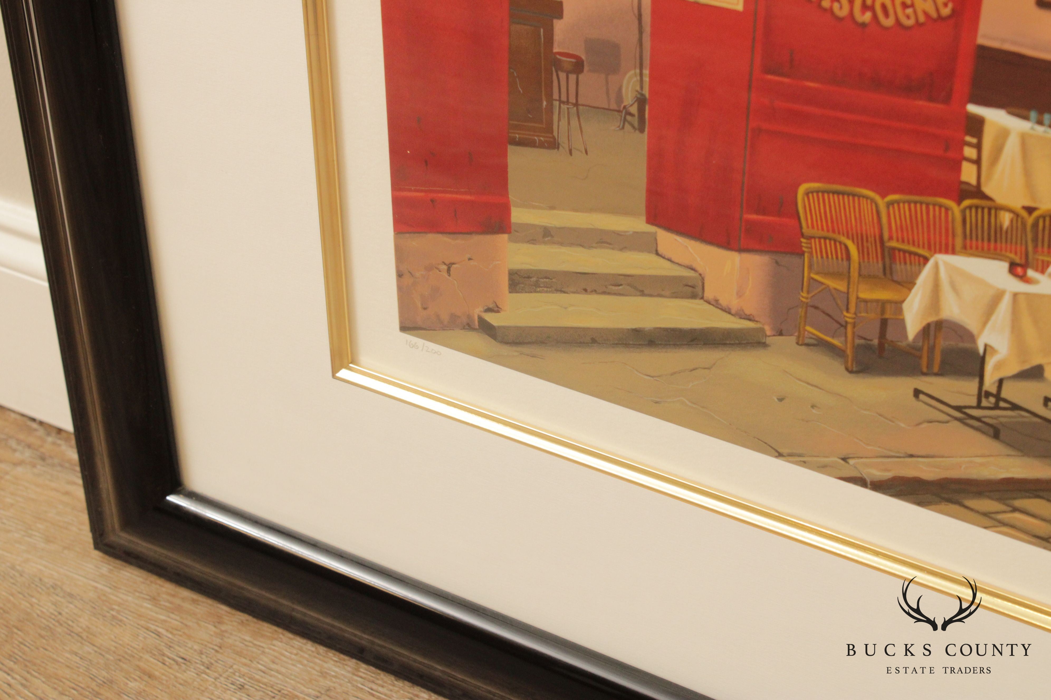 Liudimila Kondakova 'Place Du Tertre', Custom Framed Serigraph