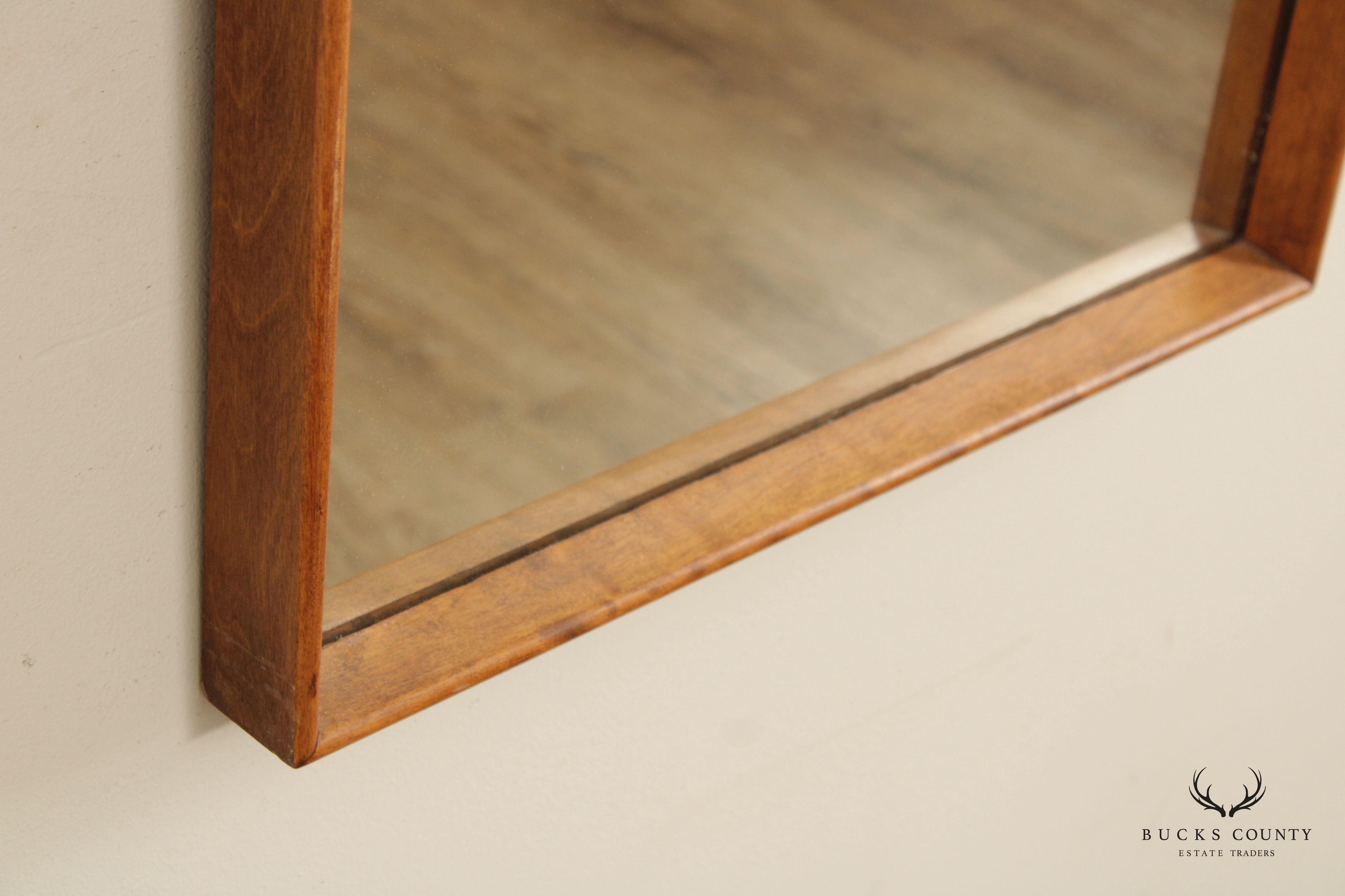 Conant Ball Mid Century Modern Maple Shadowbox Mirror