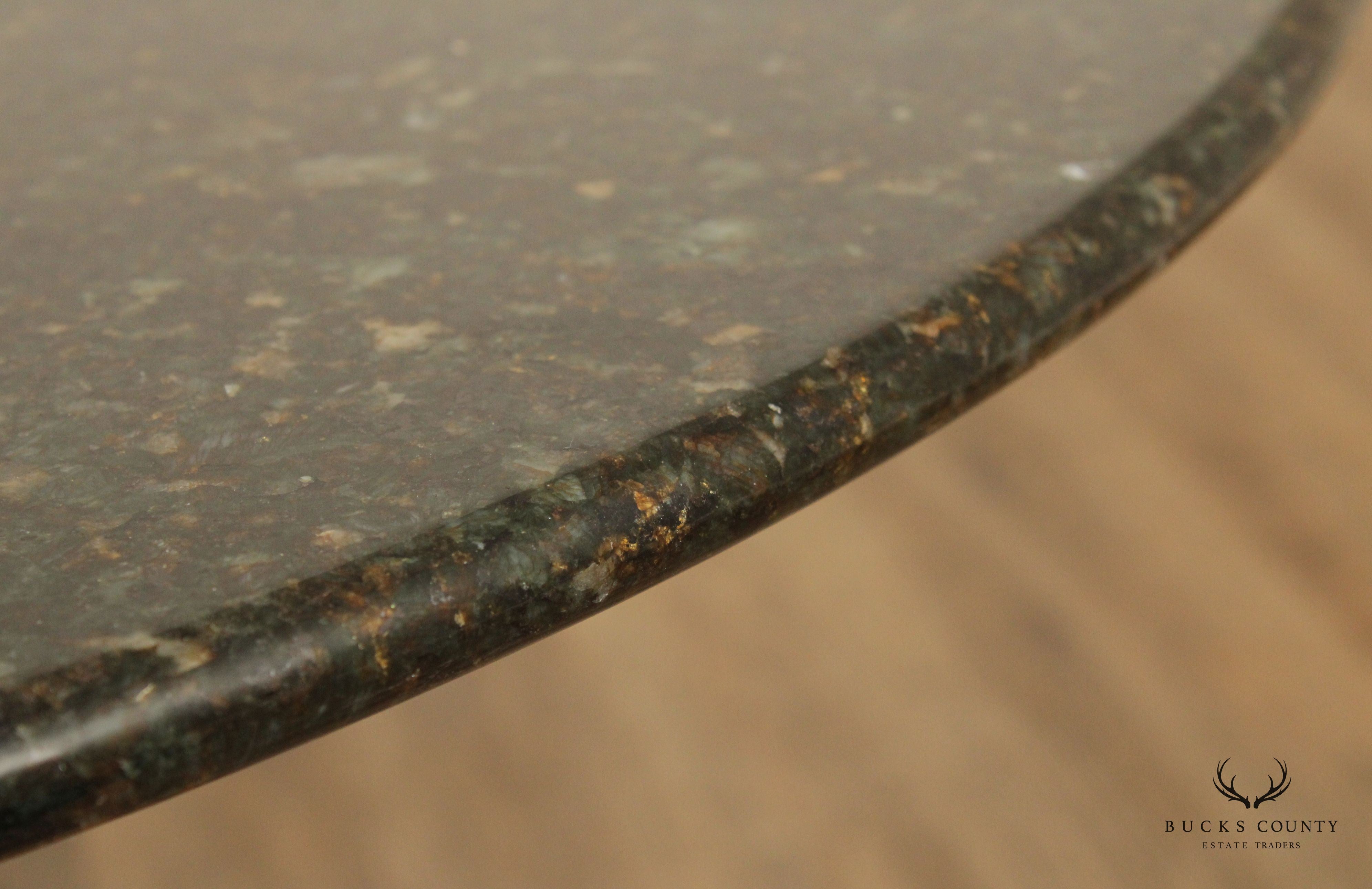 Regency Neoclassical Style Round Granite Top Center Table