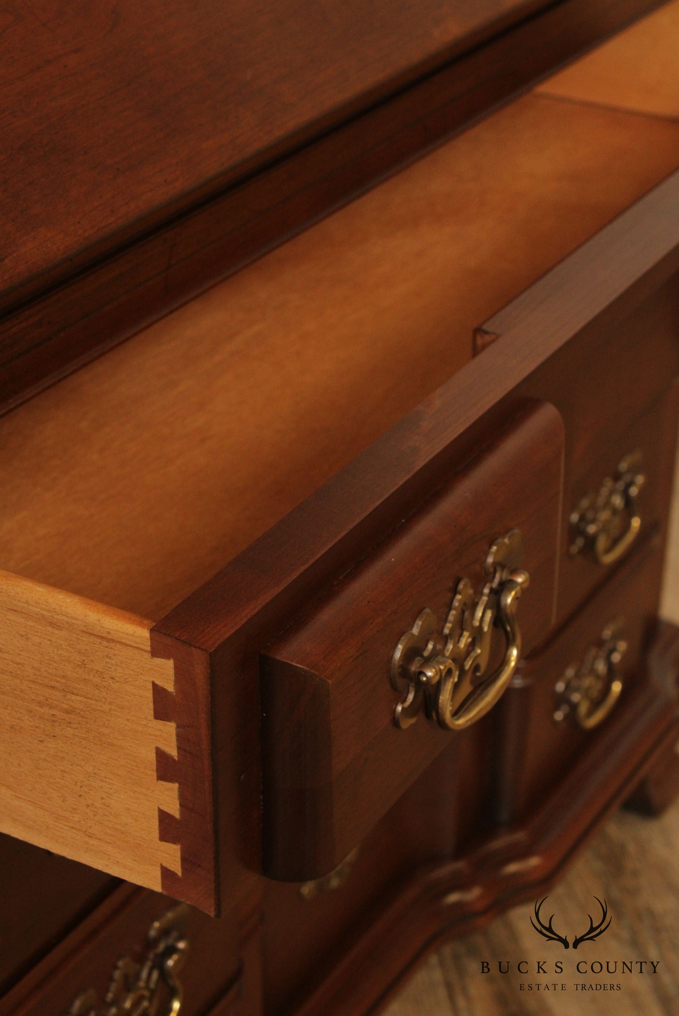 Maddox Chippendale Style Block Front Cherry Secretary Desk