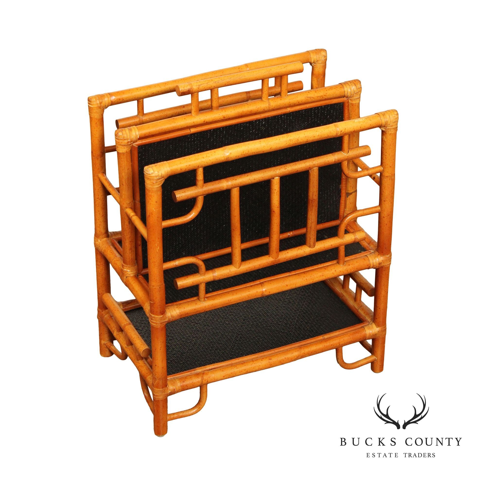 Vintage Chinese Stye Bamboo Magazine Rack