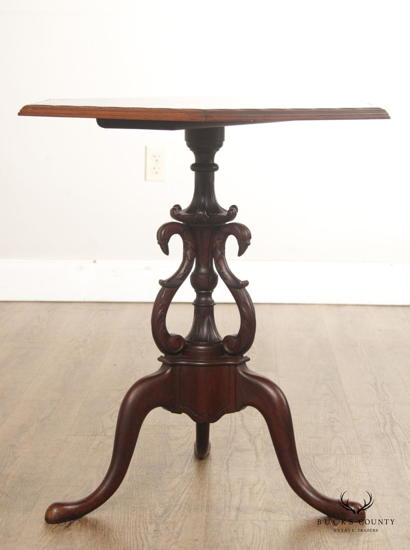 Antique Edwardian Mahogany Pedestal Side Table