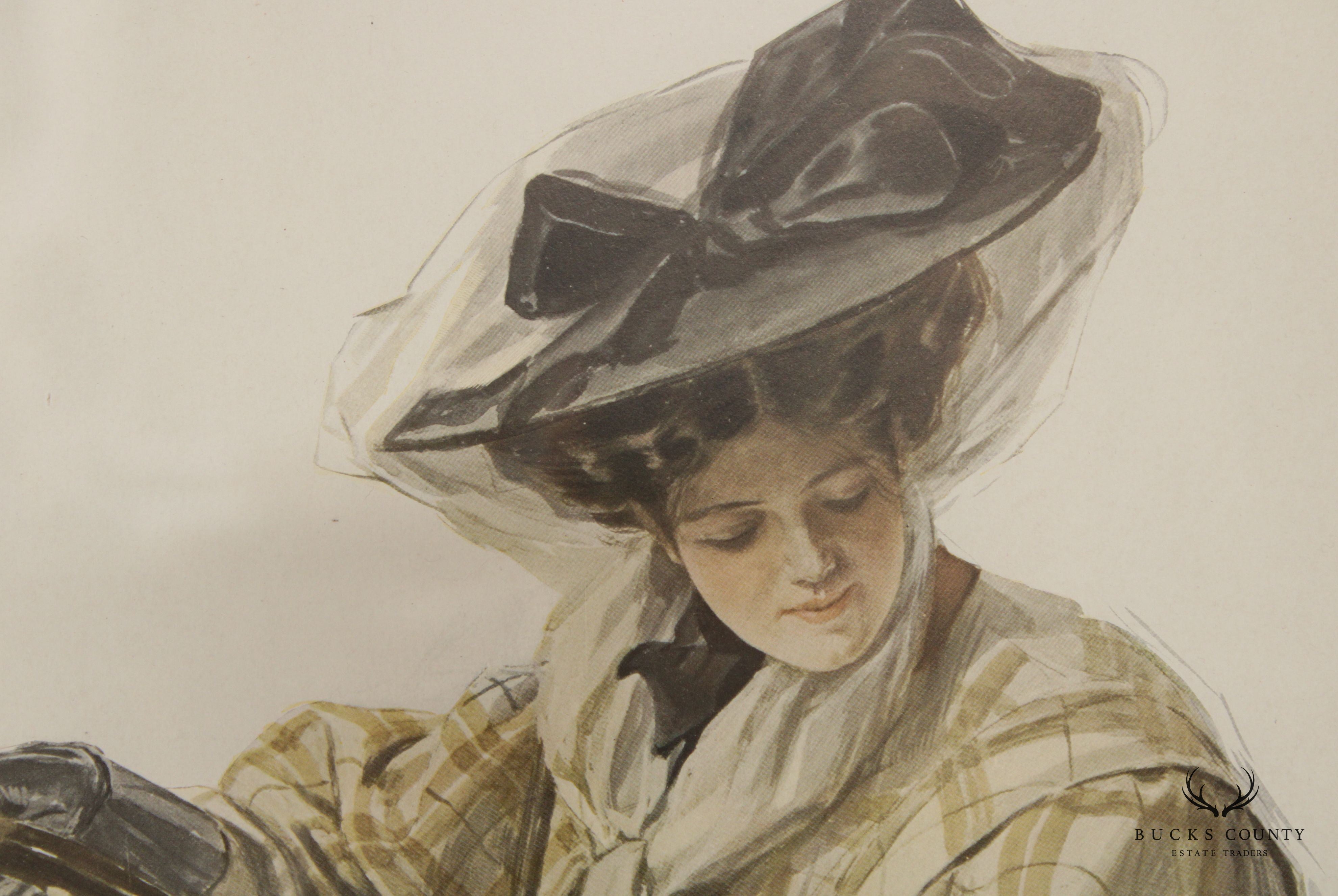 Harrison Fisher 'A Lucky Dog' Illustration Art Print