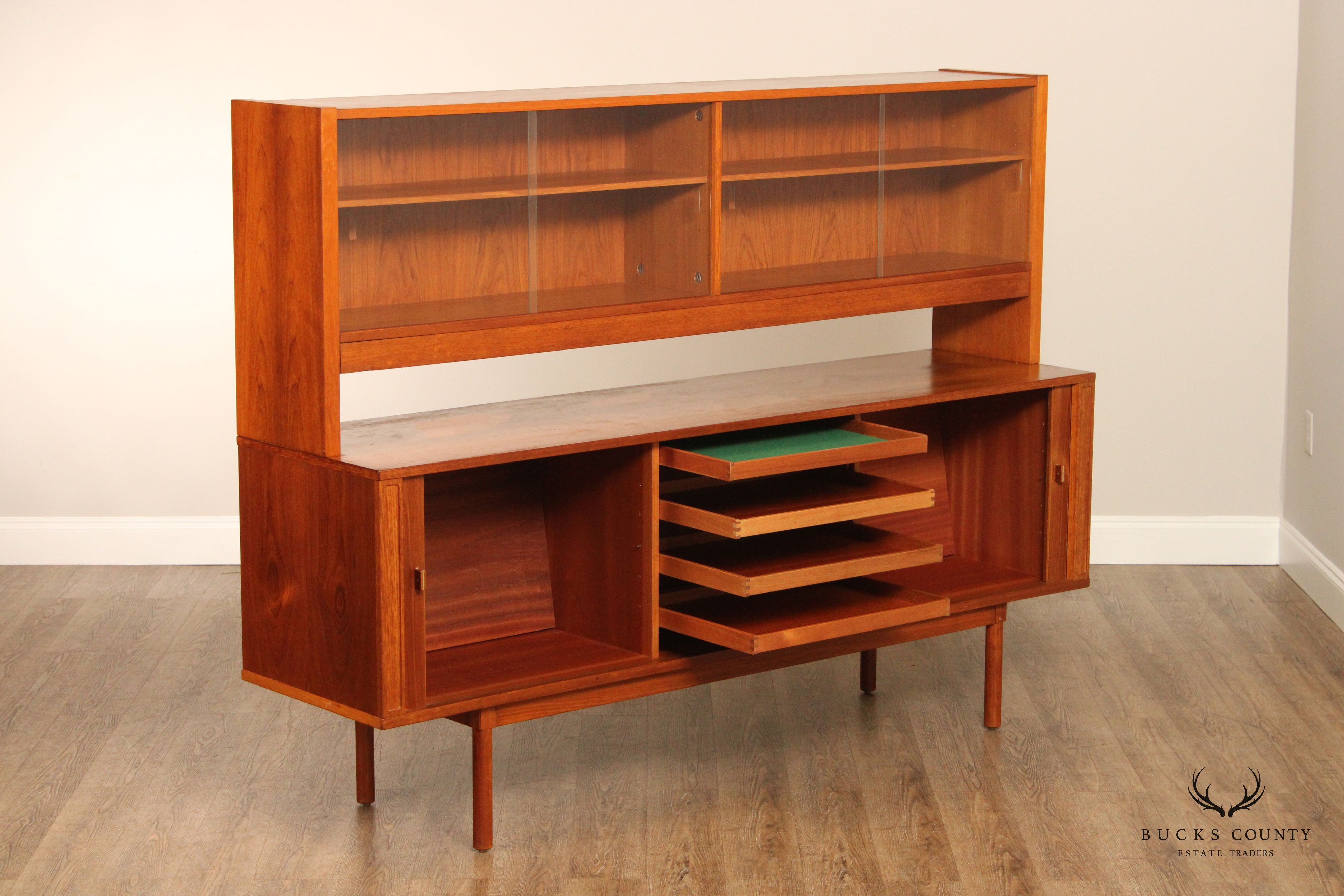 Lovig Danish Modern Teak Sideboard and Hutch