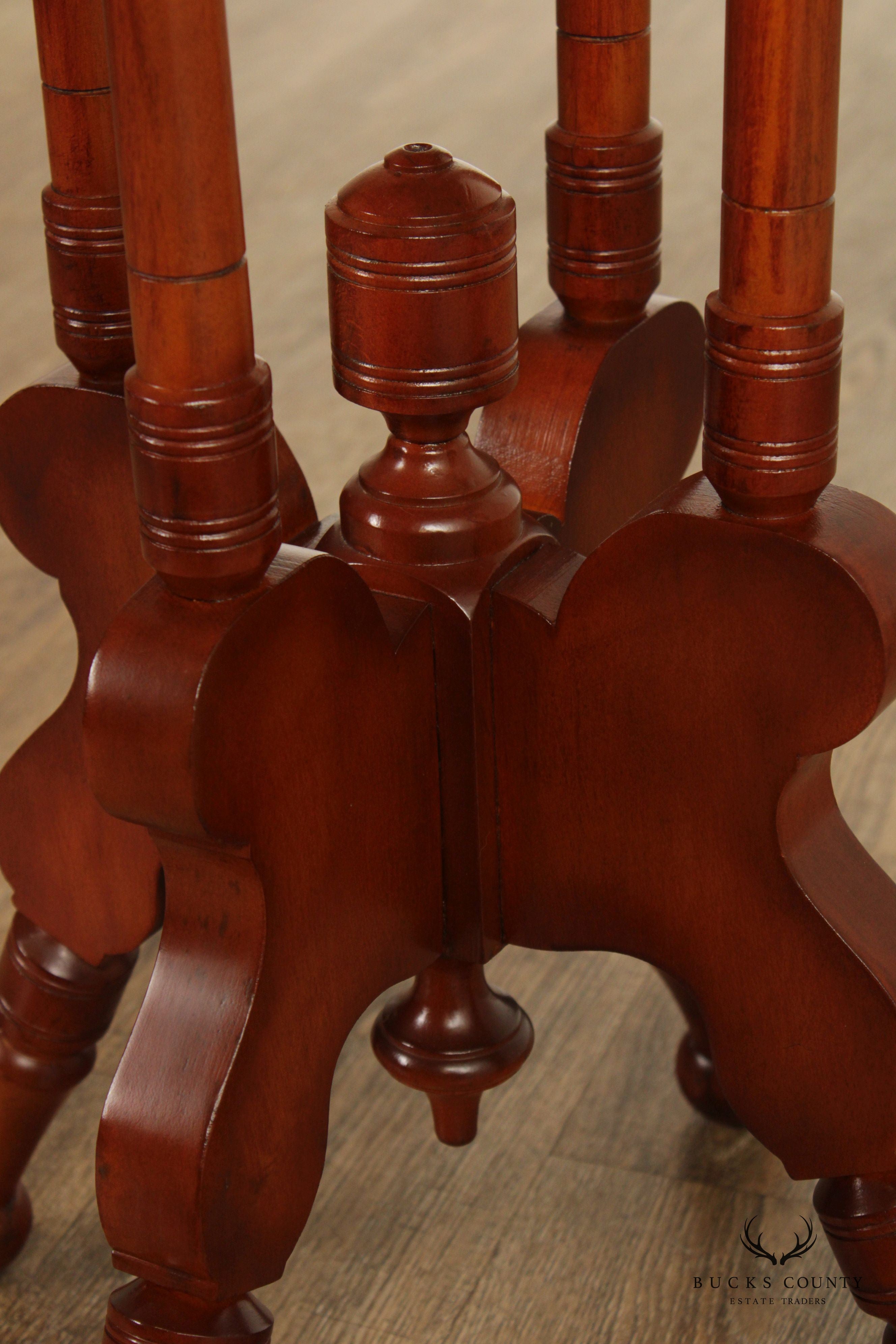 Antique Eastlake Victorian Pair of Carved Side Tables