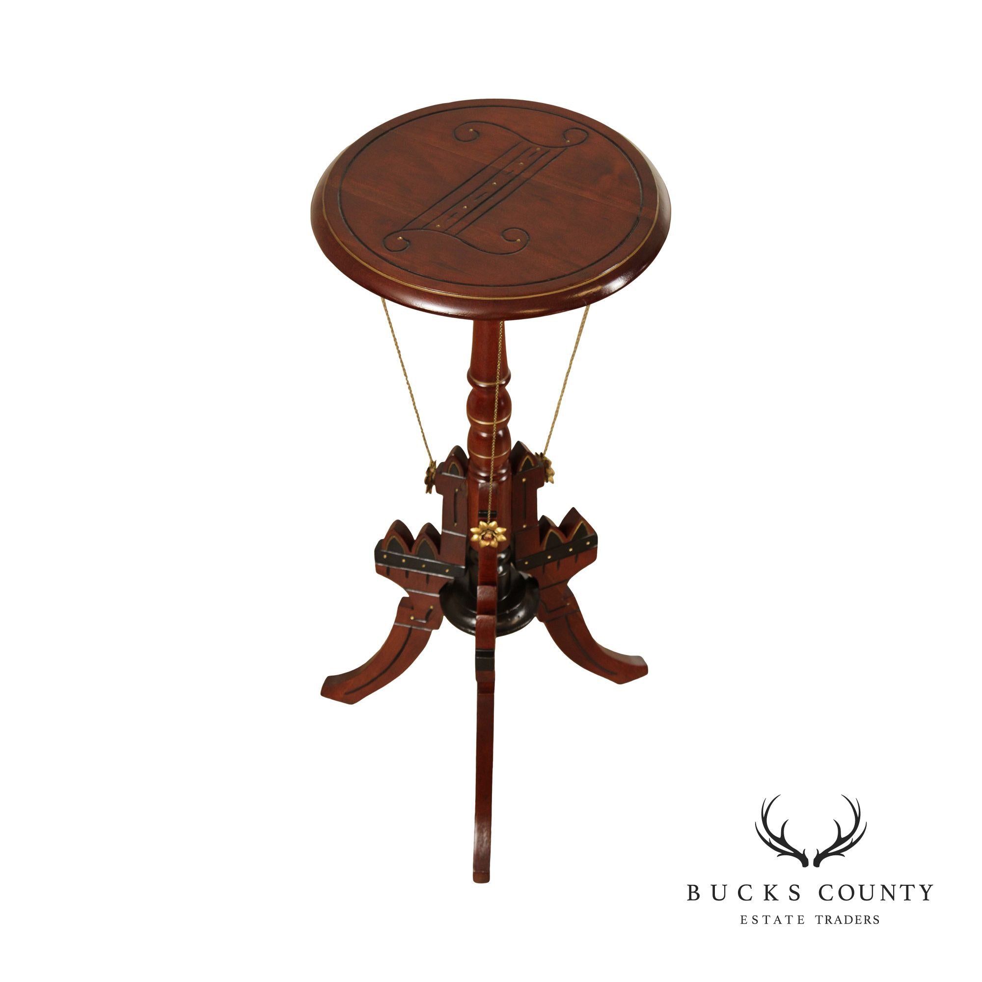 Eastlake Victorian Carved Mahogany Pedestal Plant Stand