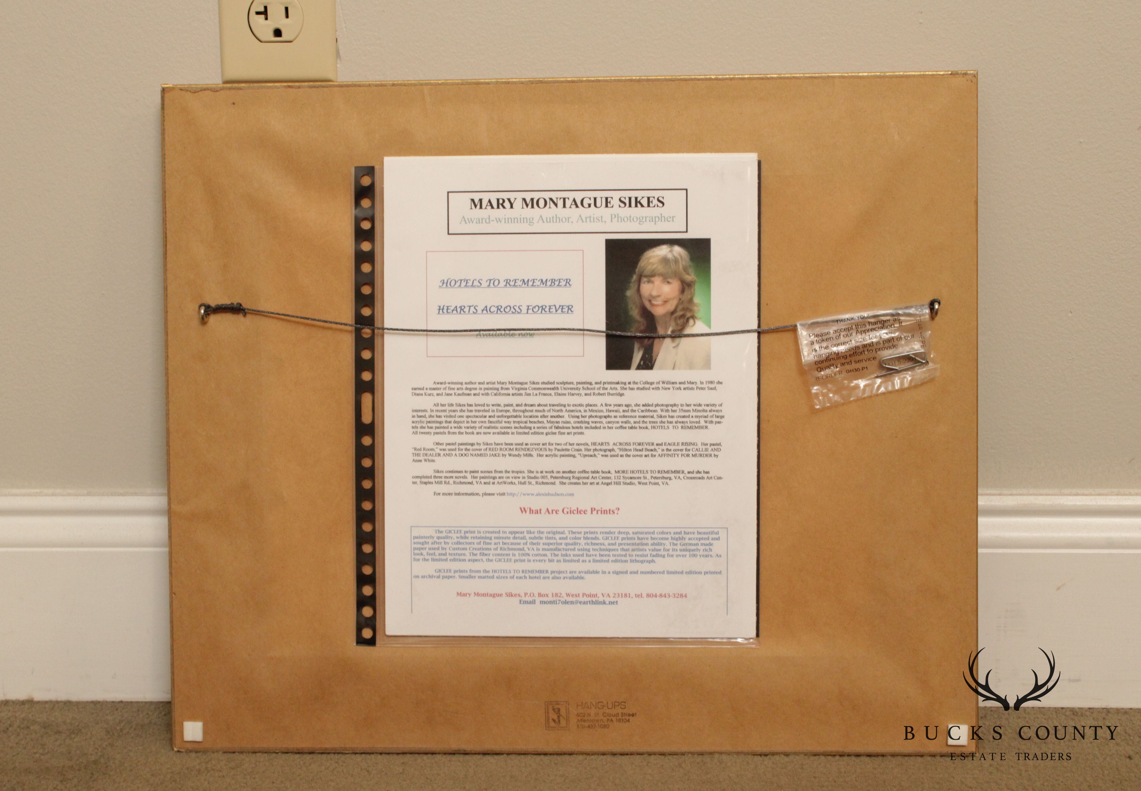 Mary Montague Sikes Hotel Du Pont Custom Framed Giclee Art Print