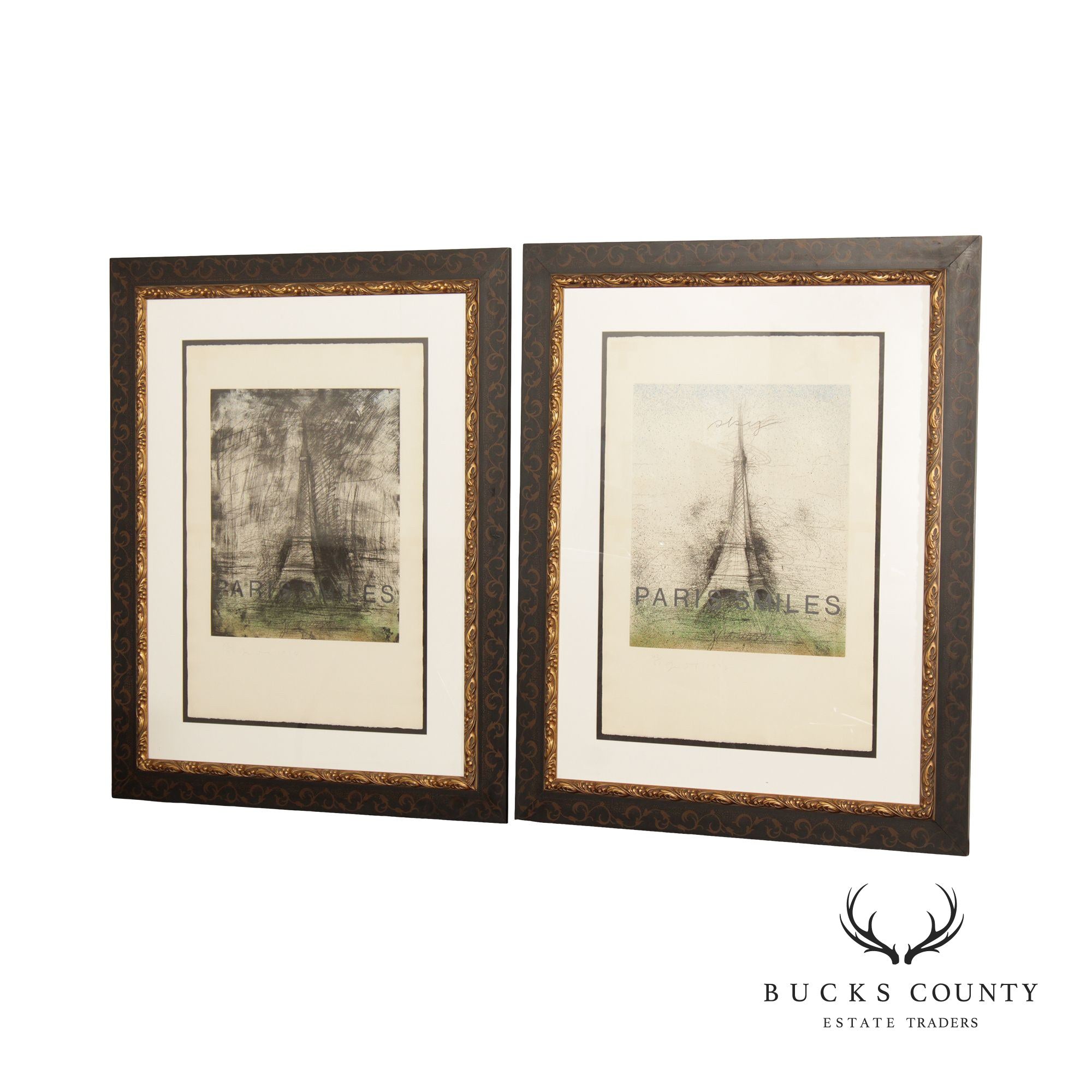 Jim Dine 'Paris Smiles' and 'Paris smiles in Darkness'  Etchings