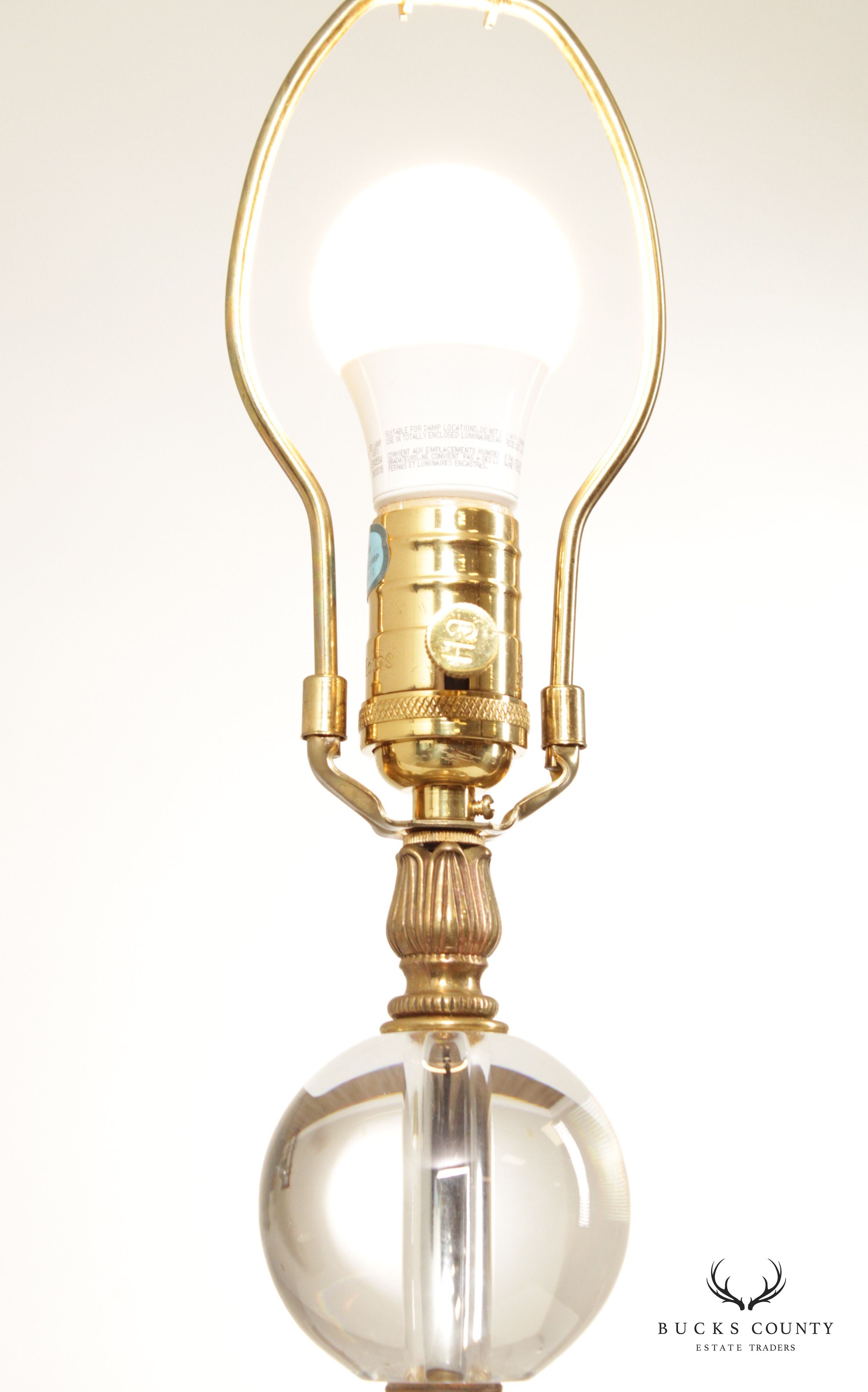Chelsea House Crystal and Brass Table Lamp