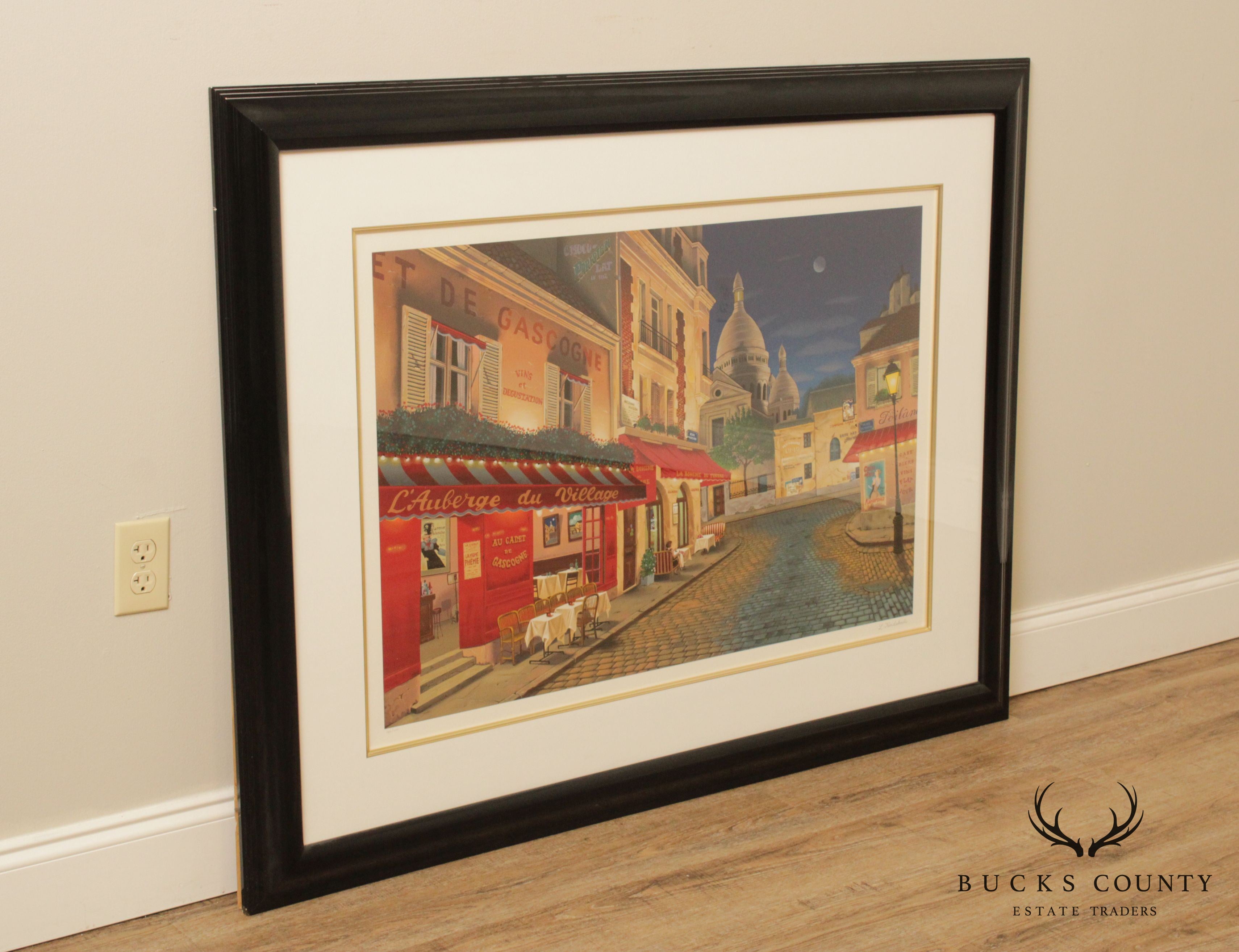 Liudimila Kondakova 'Place Du Tertre', Custom Framed Serigraph