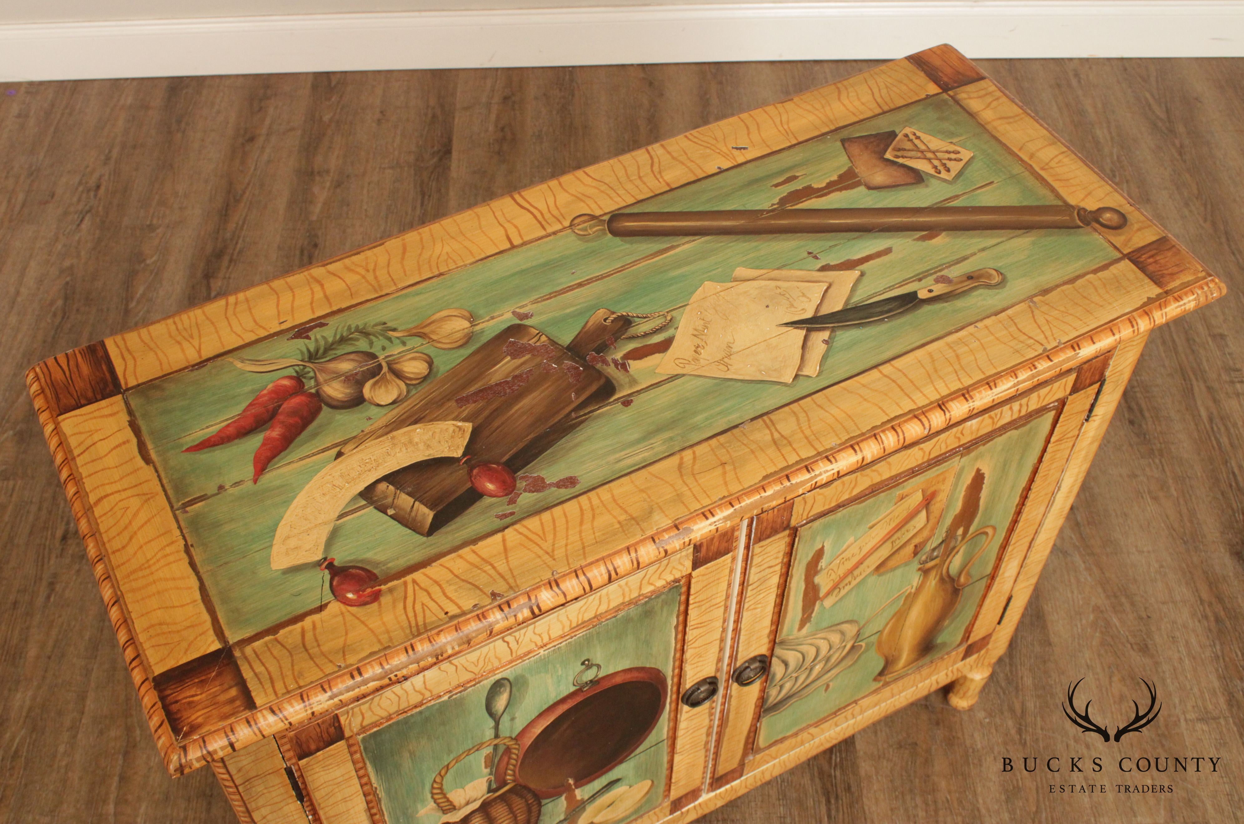 Country Style Hand Painted Cupboard