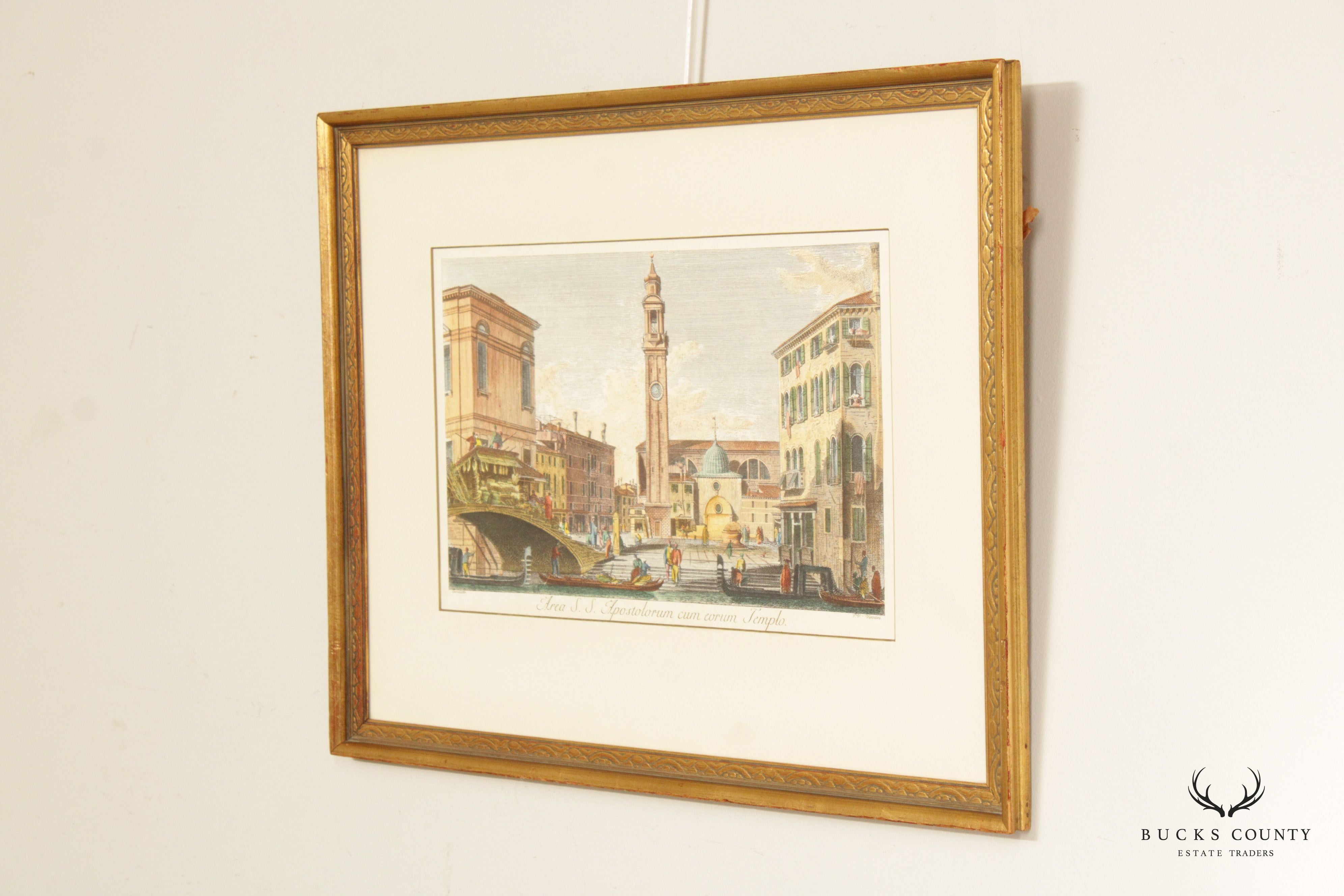Italian Venetian 'View of Campo Dei Santi Apostoli' Art Print, After Canaletto