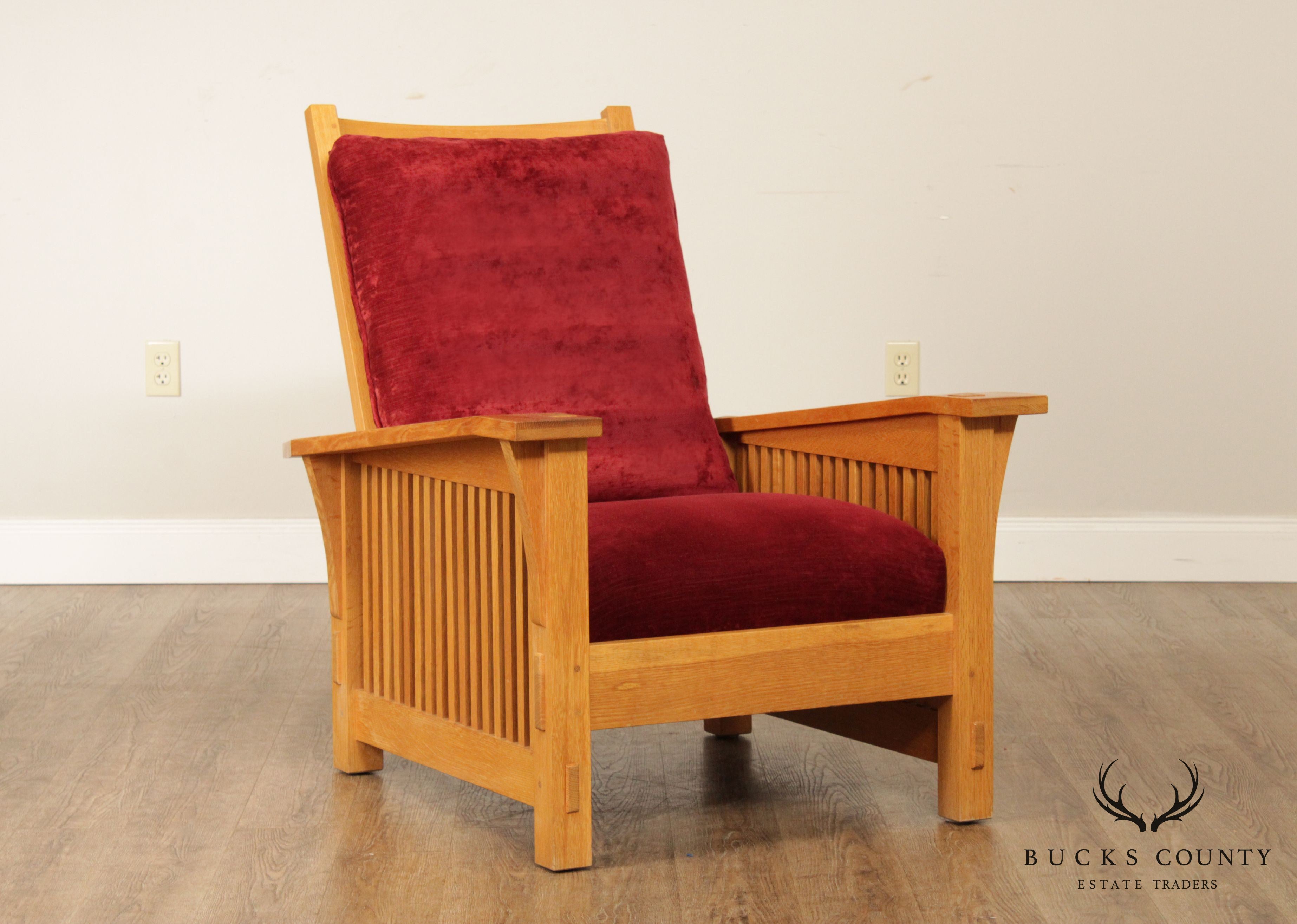 Stickley Mission Collection Natural Oak Morris Chair