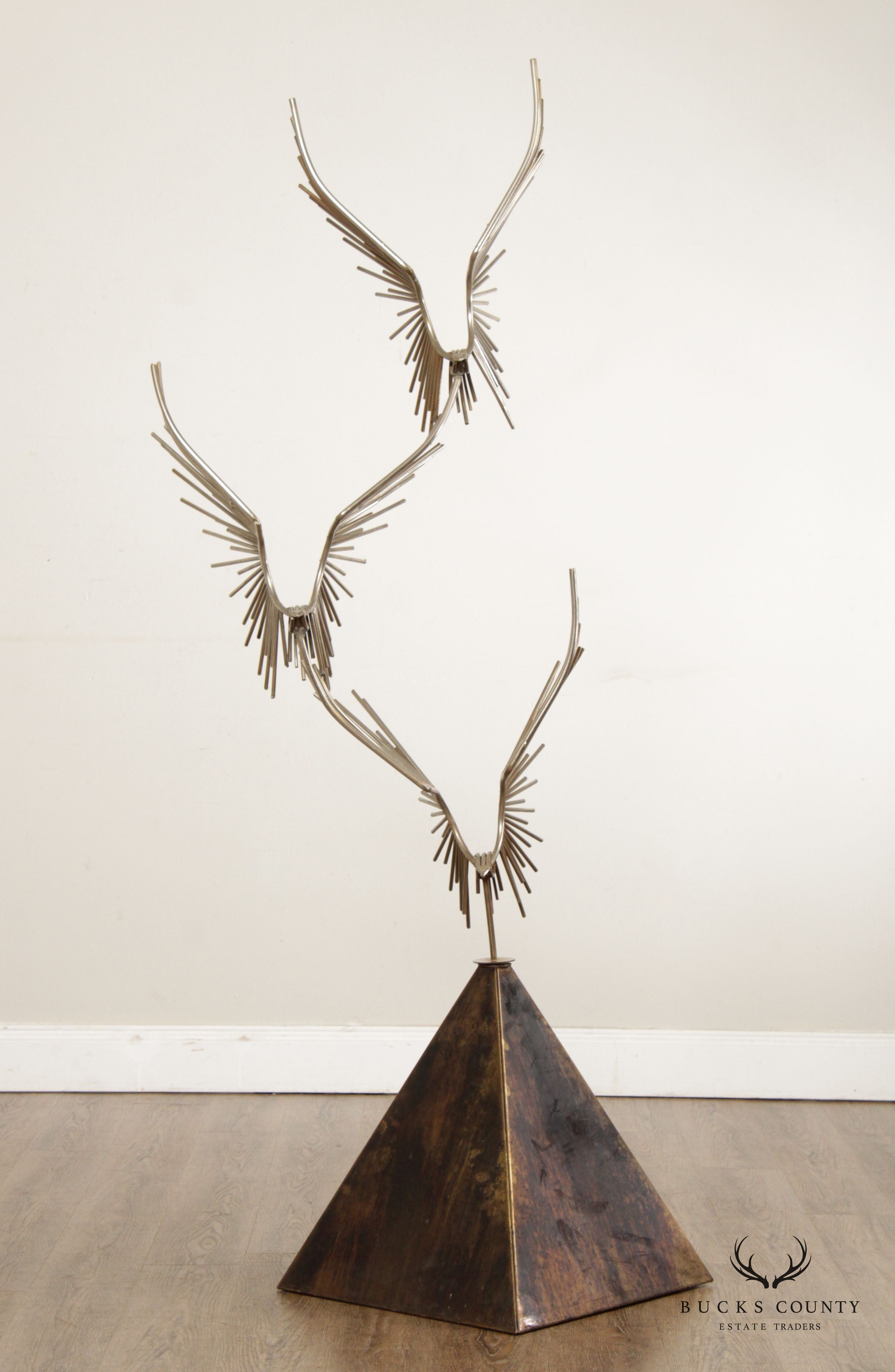 Curtis Jere Modern 'Birds in Flight' Metal Sculpture