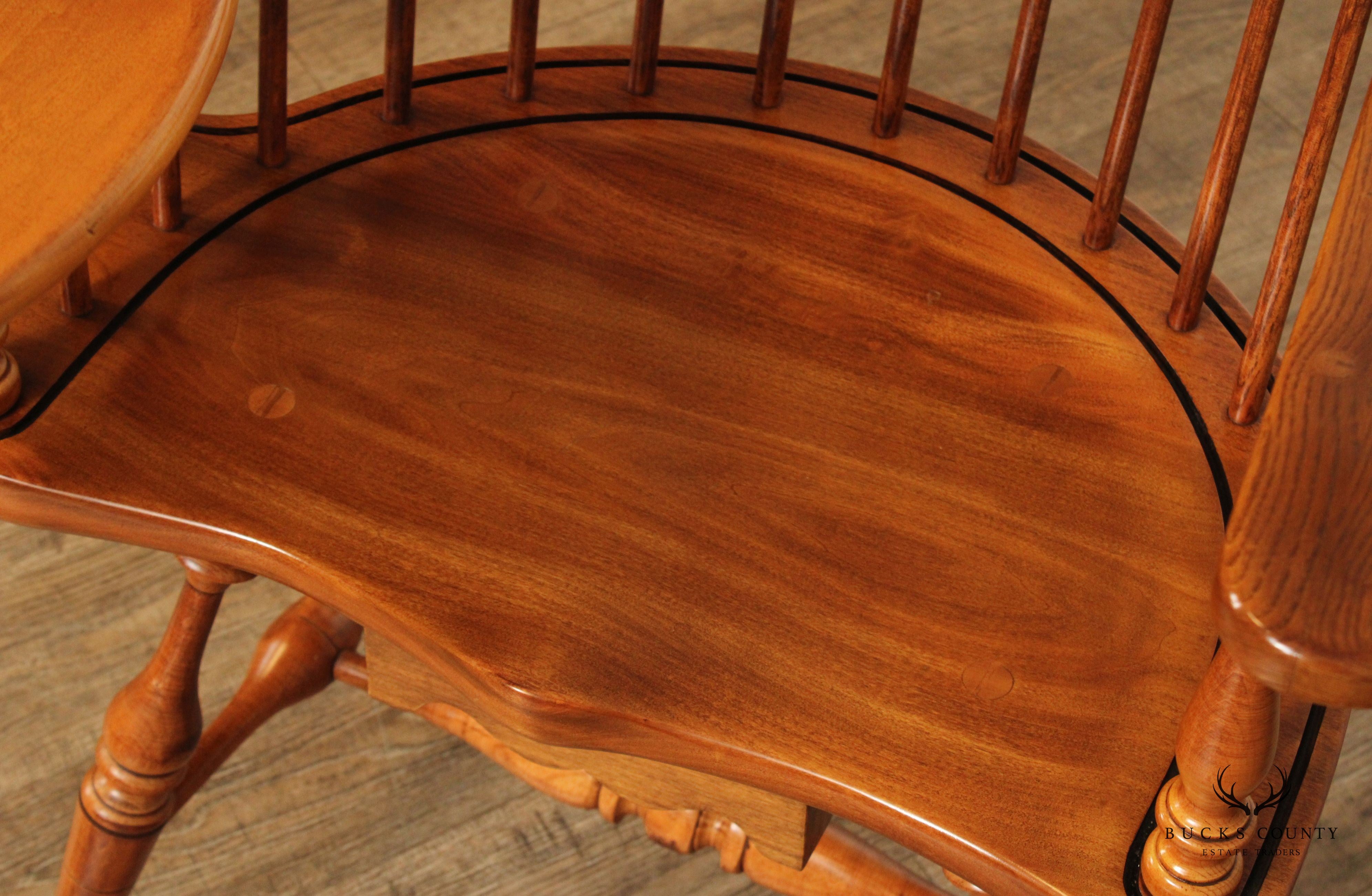 FREDERICK DUCKLOE CHERRY WINDSOR STYLE WRITING ARMCHAIR