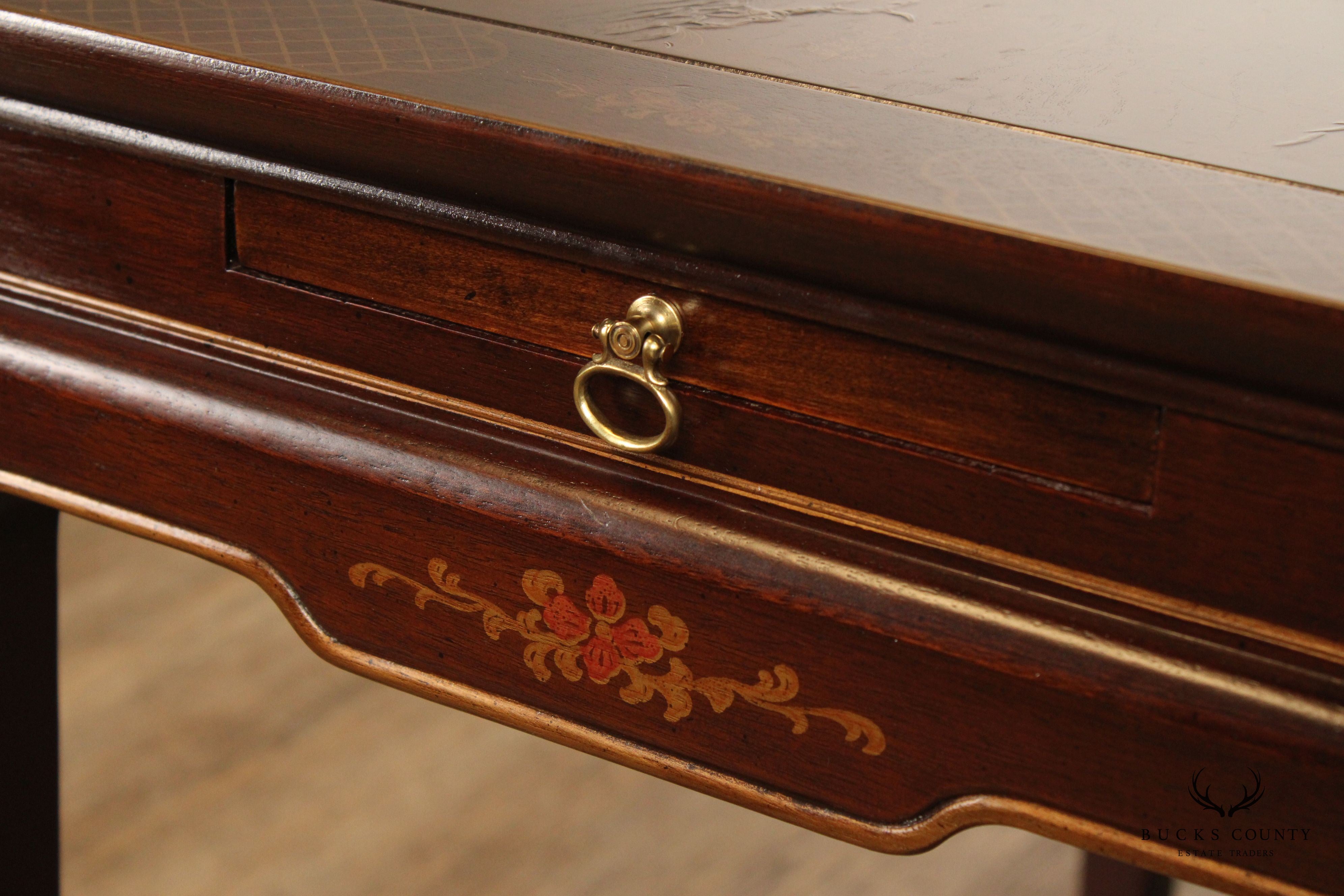 Henredon Chinoiserie Decorated Mahogany Side Table