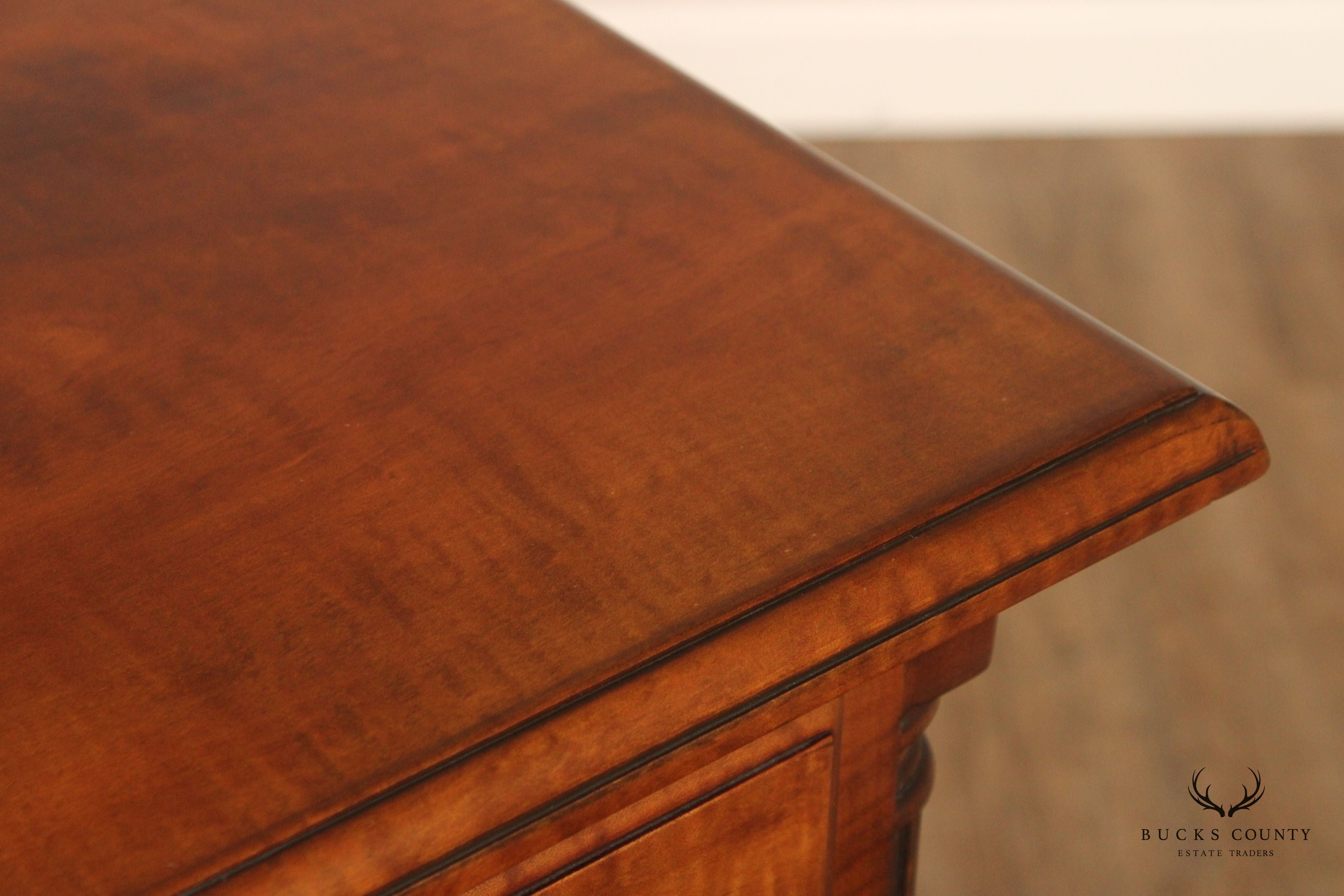 Gregg Perry Tiger Chippendale Style Maple Tall Chest