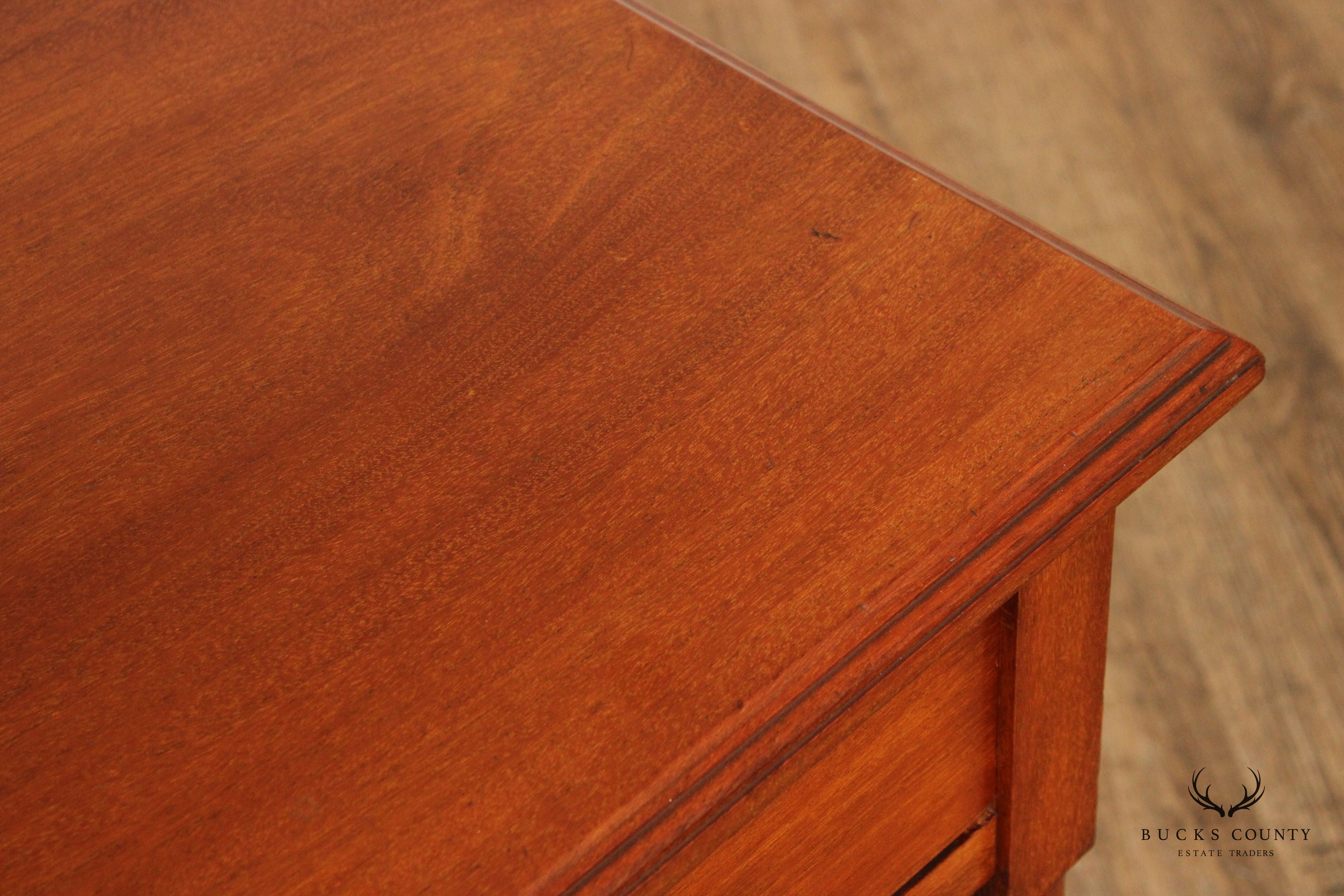 Sheraton Style Antique Mahogany One-Drawer Writing or Side Table