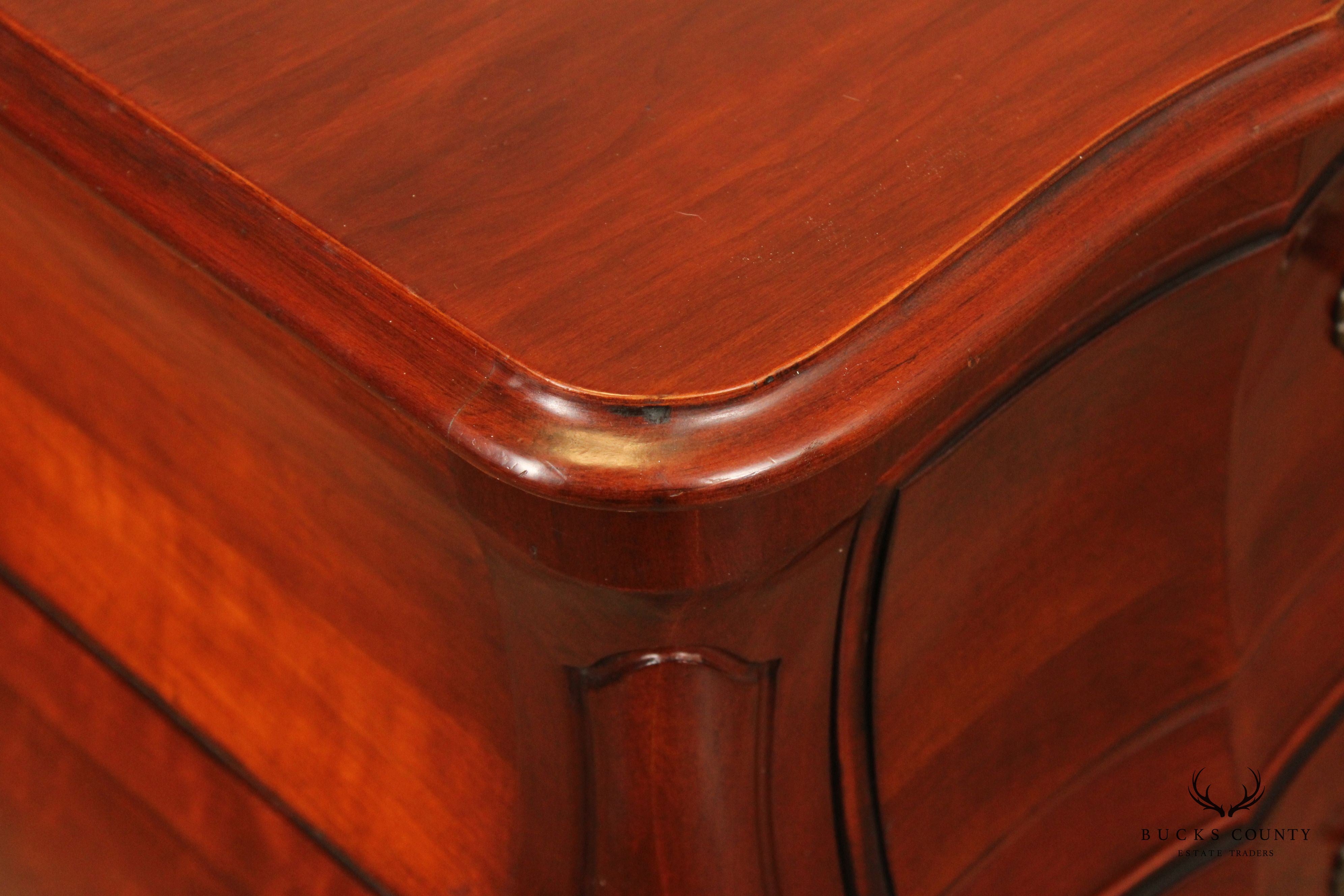 Widdicomb Vintage French Louis XV Style Cherry Bombe Chest Of Drawers