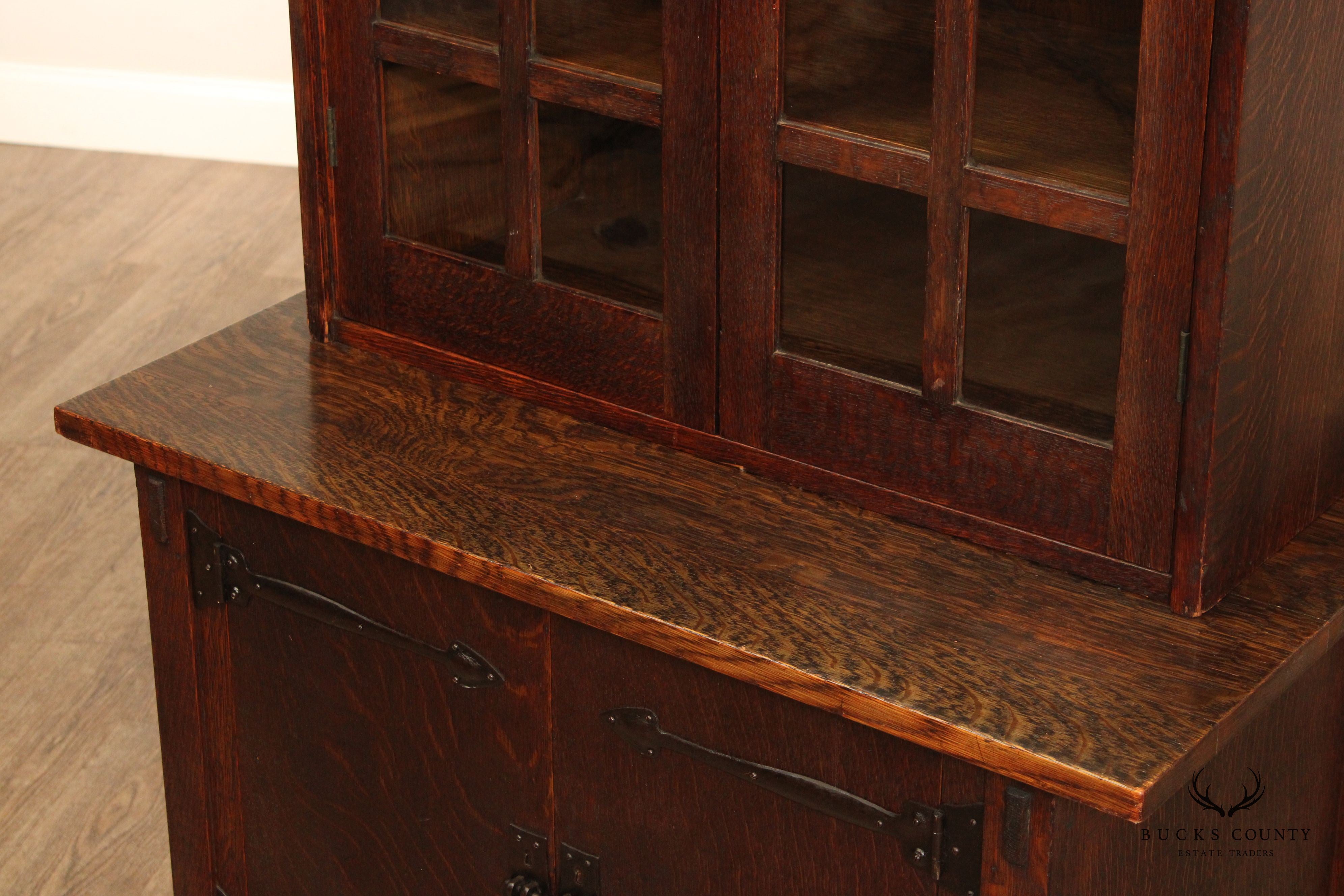 Antique Gustav Stickley Mission Oak Safe Cabinet