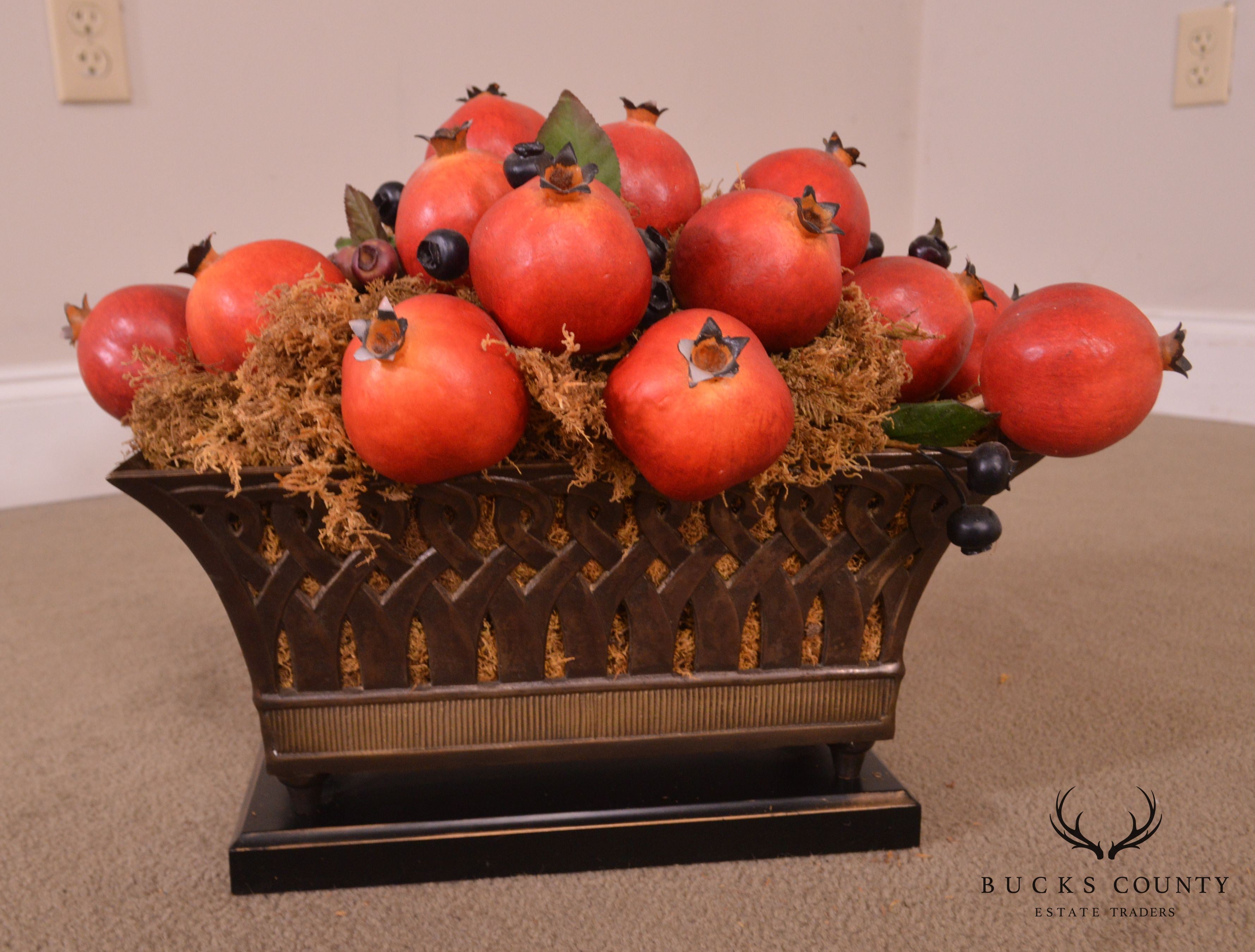 Decorative Pomegranate Basket Centerpiece