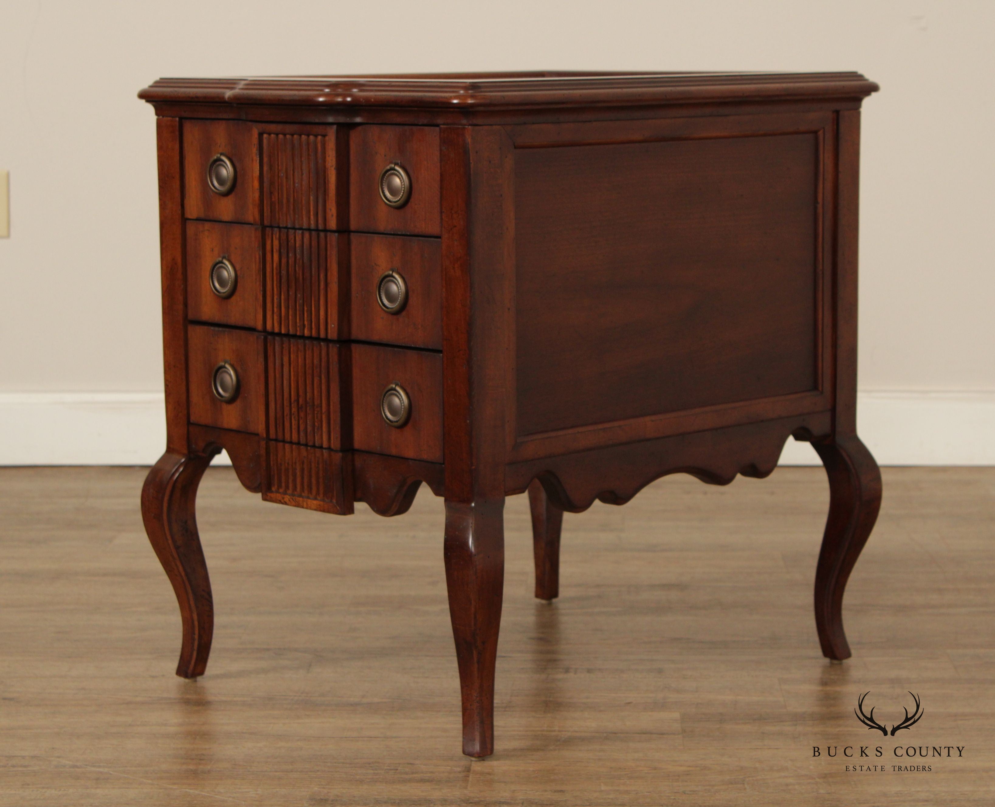 CTH Sherrill Occasional French Style Three Drawer Side Table