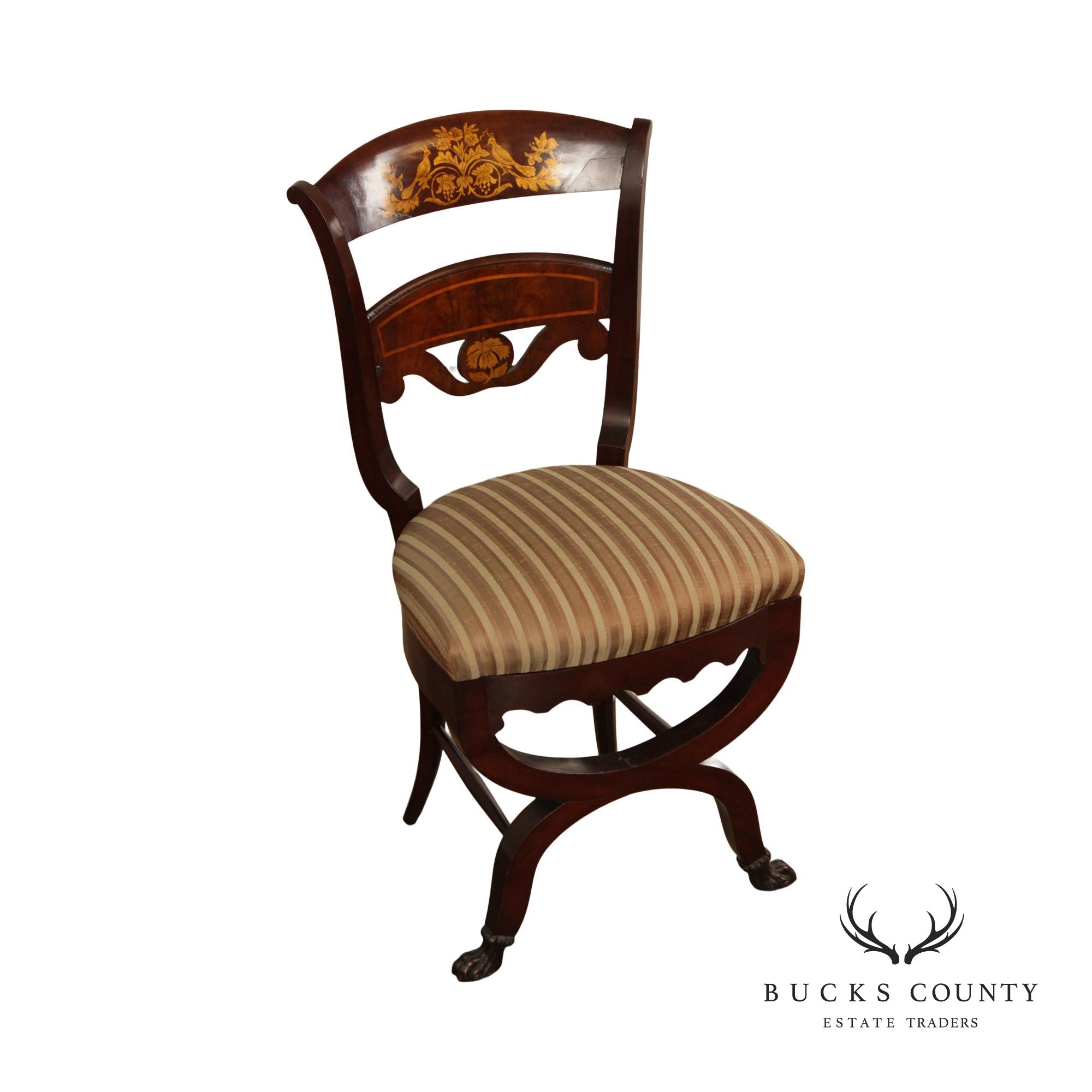 American American Classical Period Mahogany Side Music Chair