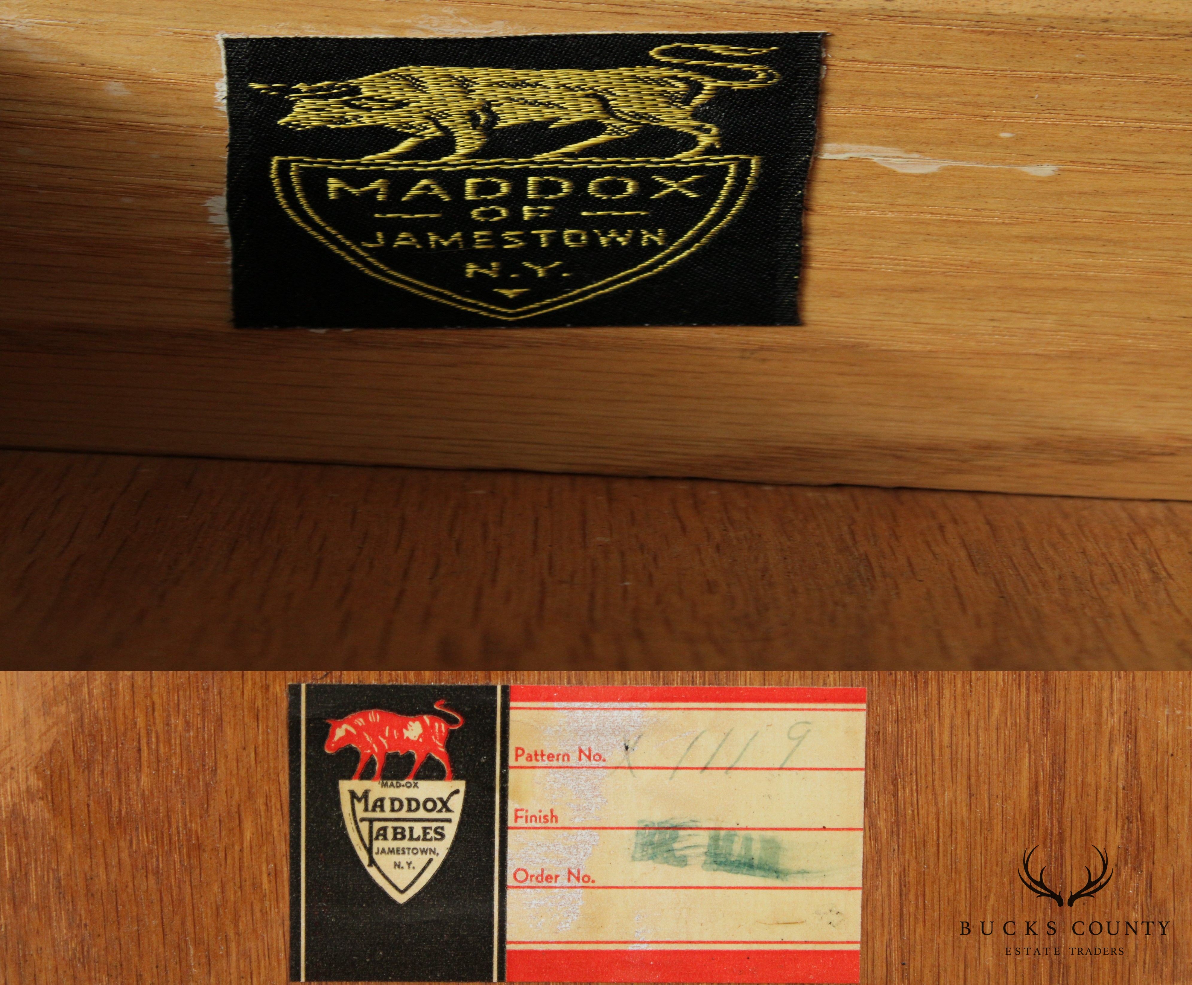 Maddox Chippendale Style Vintage Mahogany Block Front Secretary Desk