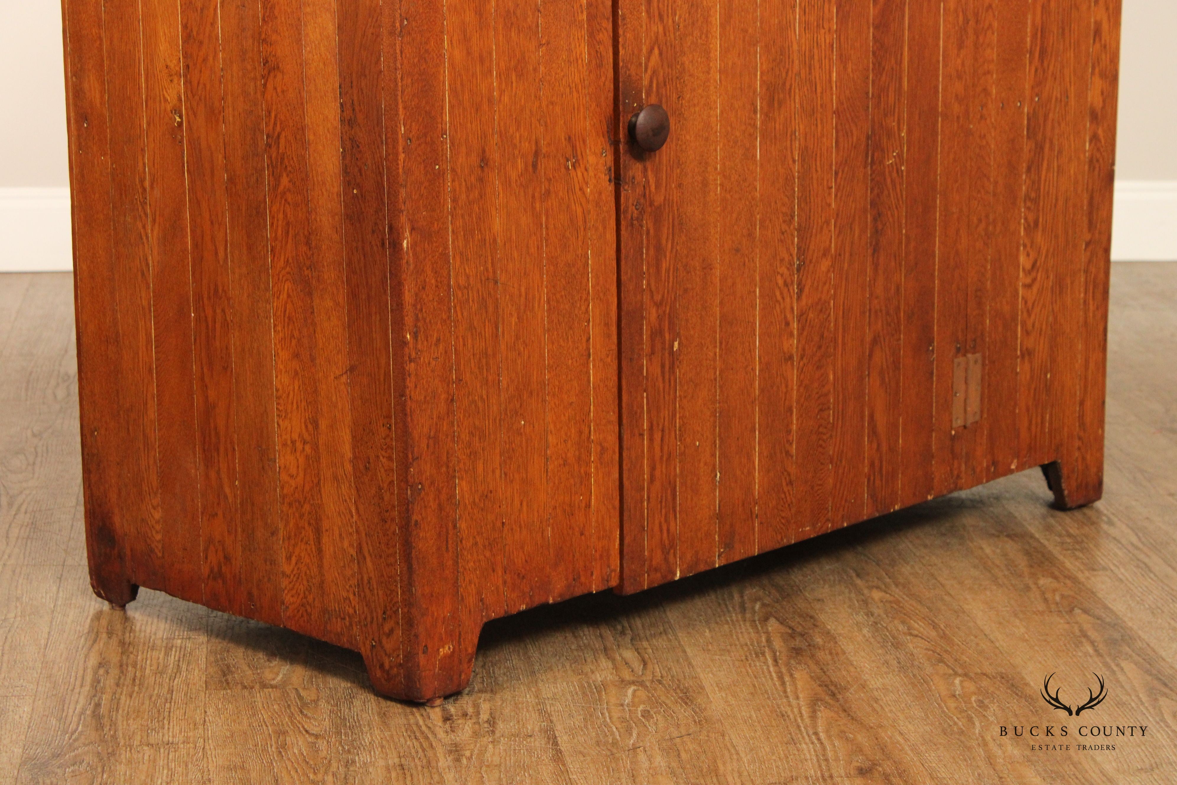 Antique Pennsylvania Oak Stepback Cupboard