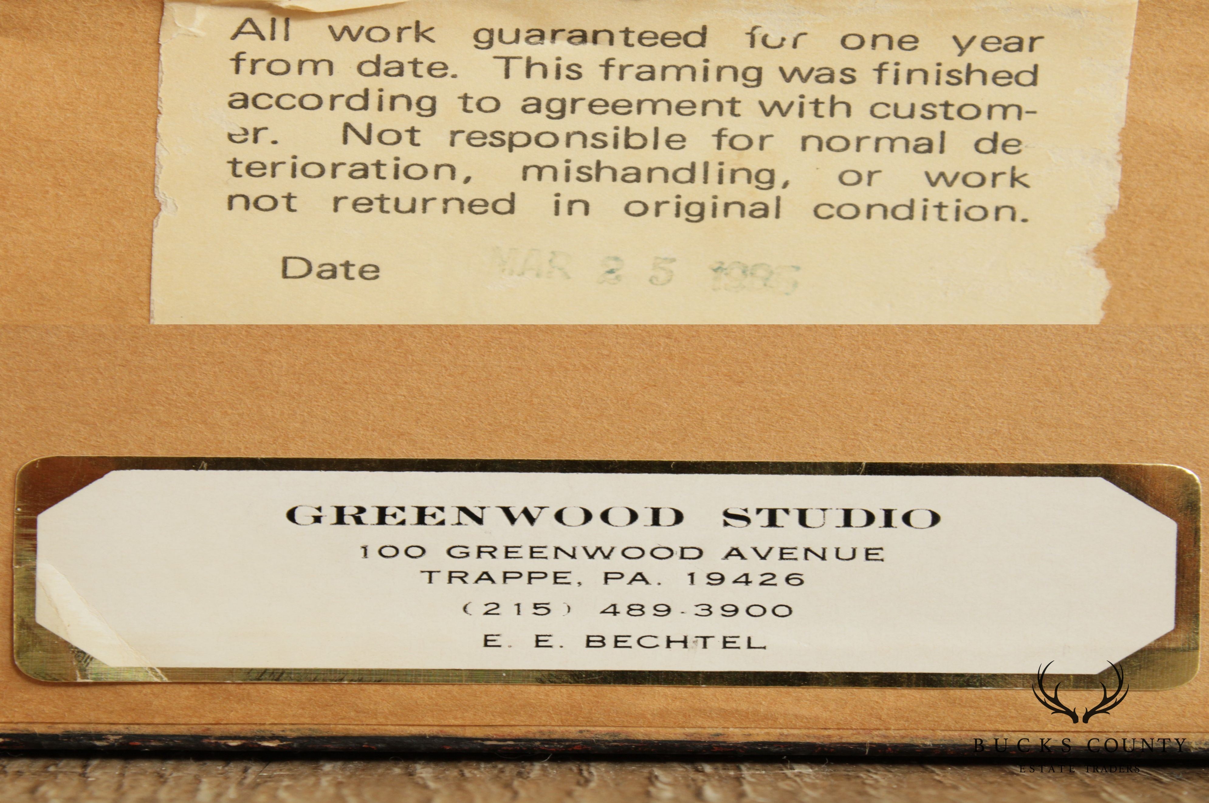 Vintage Asian Style Custom Framed Floral Print