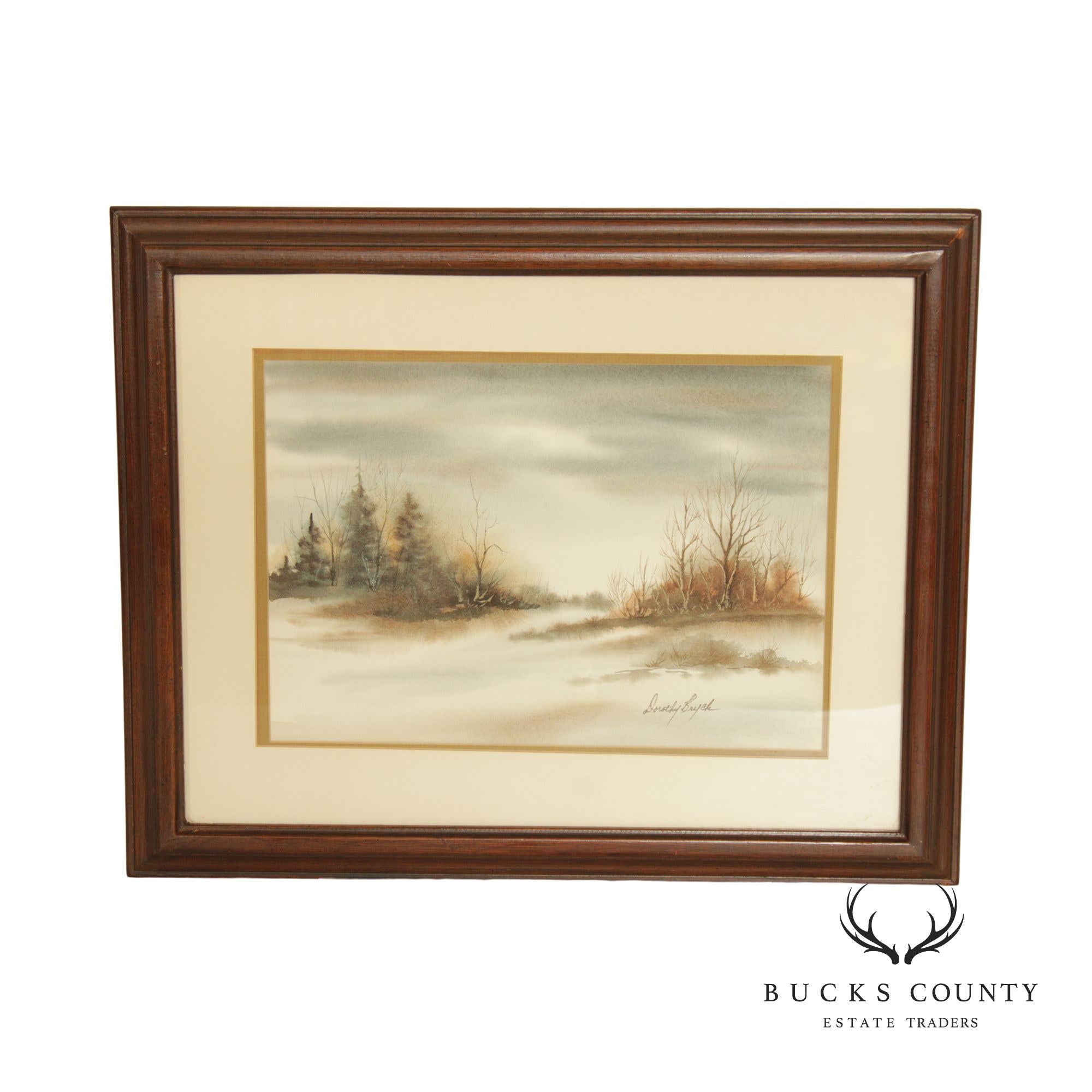 Vintage 20th C. Watercolor Landscape by Dorothy Brych