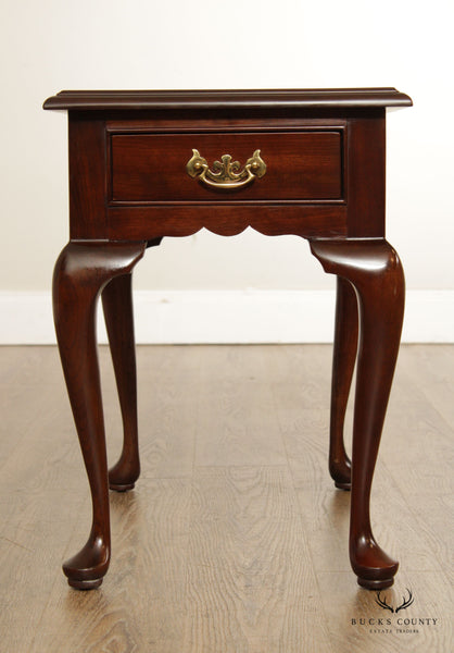 Leopold Stickley Queen Anne Style Cherry One Drawer Side Table – Bucks  County Estate Traders