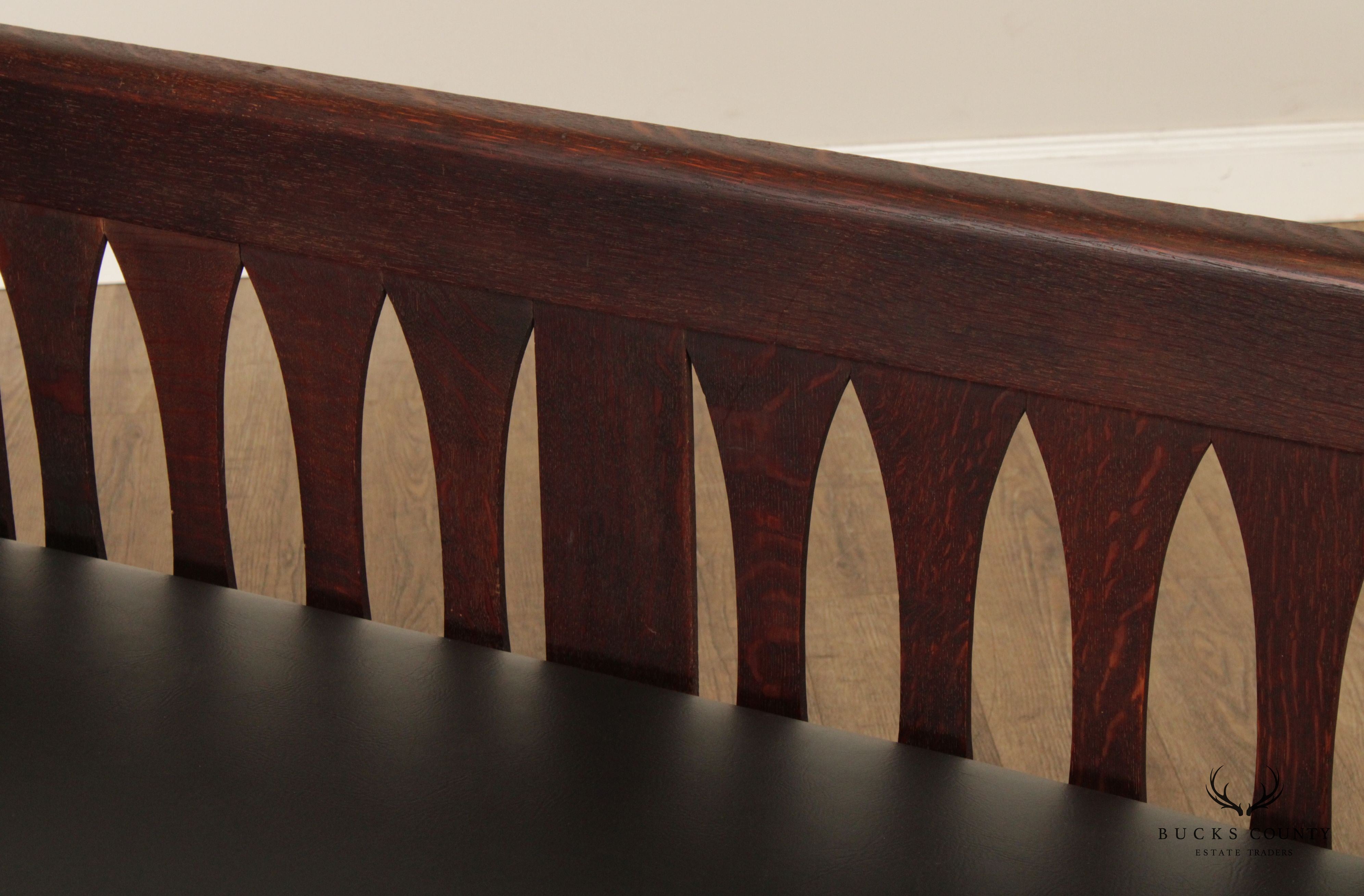 Antique Mission Oak Settle