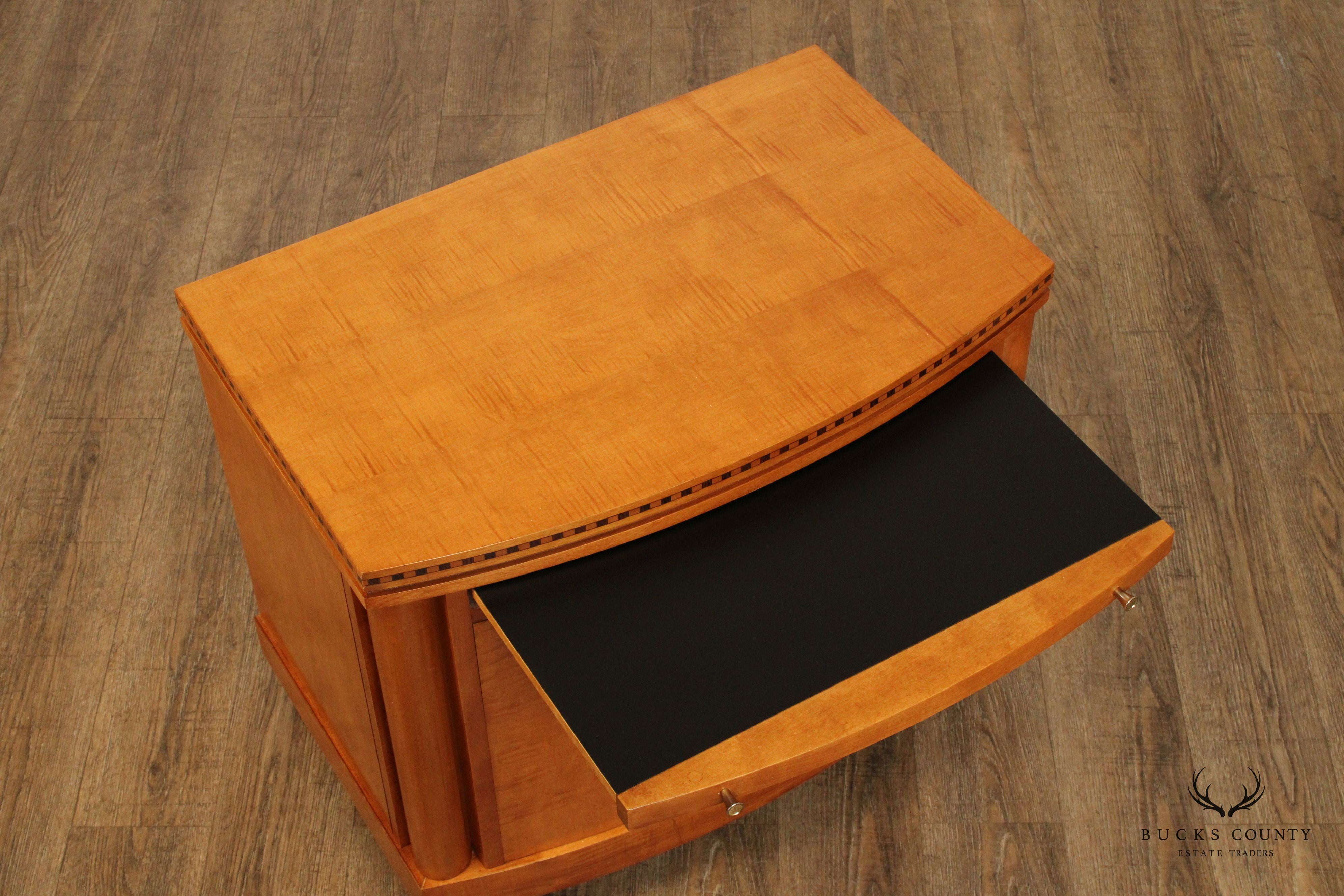 Hickory White Genesis Collection Biedermeier Style Maple Cabinet Nightstand
