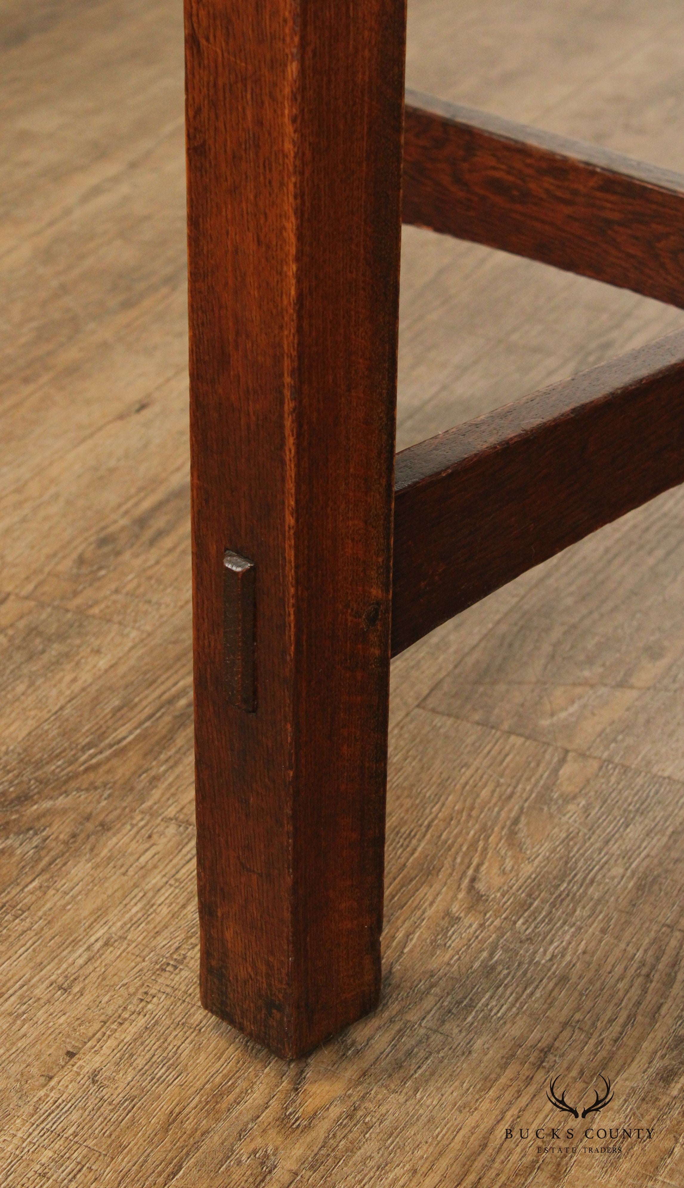 L & J G Stickley Antique Mission Oak Lamp Table