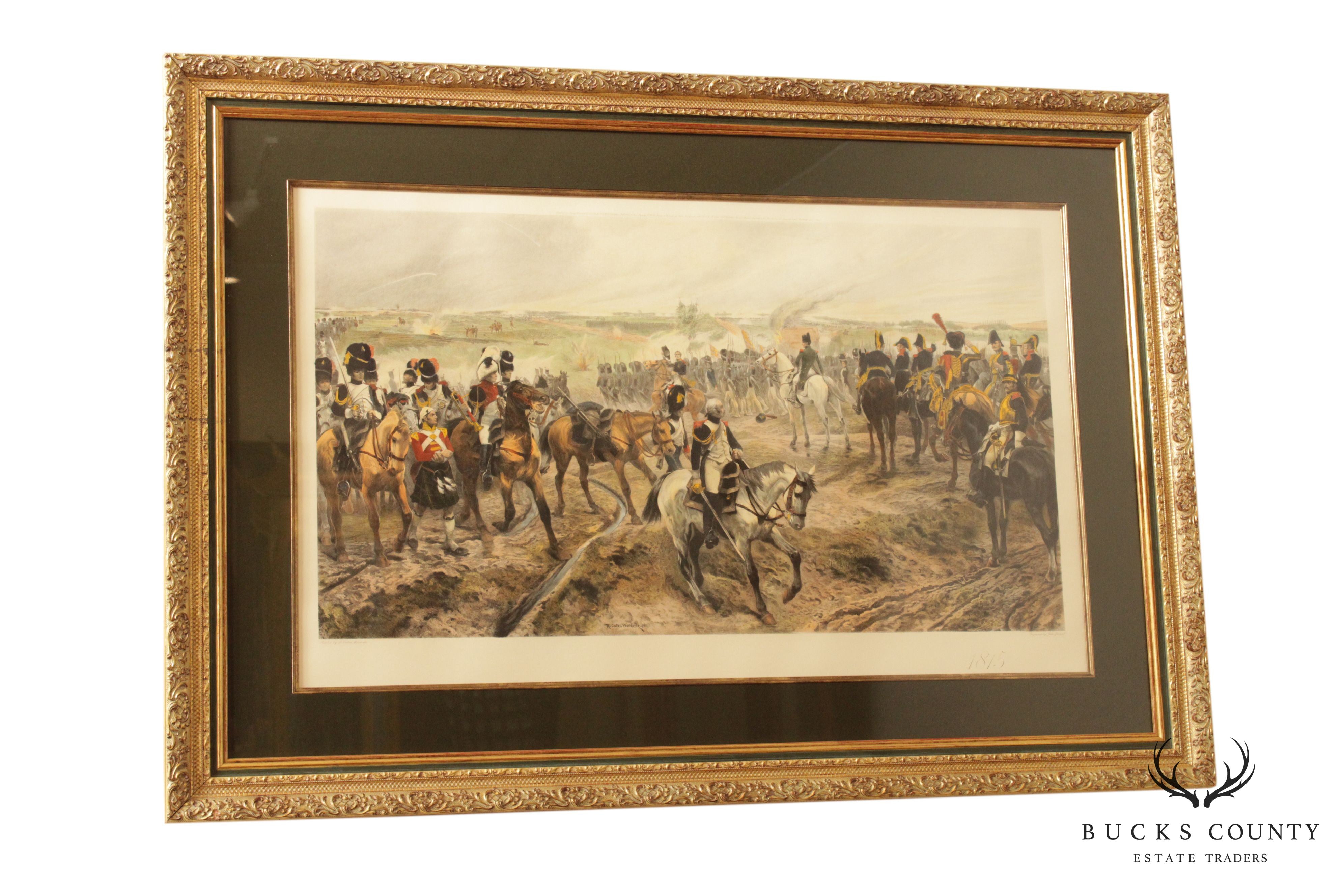 Vintage Engraving After Richard Canton Woodville, 'Napoleons Old Guard 1815'