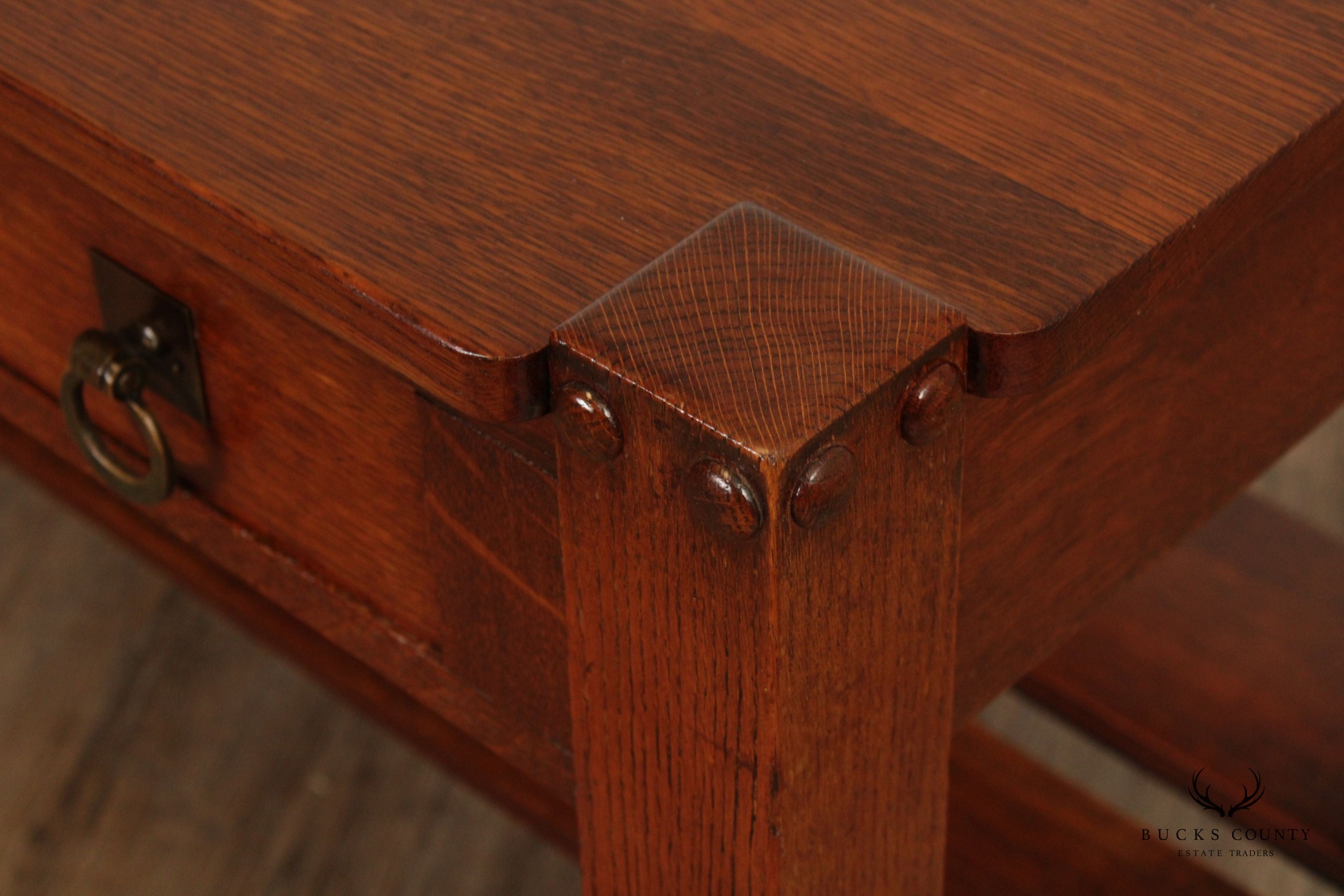 Stickley Brothers Quaint Furniture Mission Oak Library Table Desk