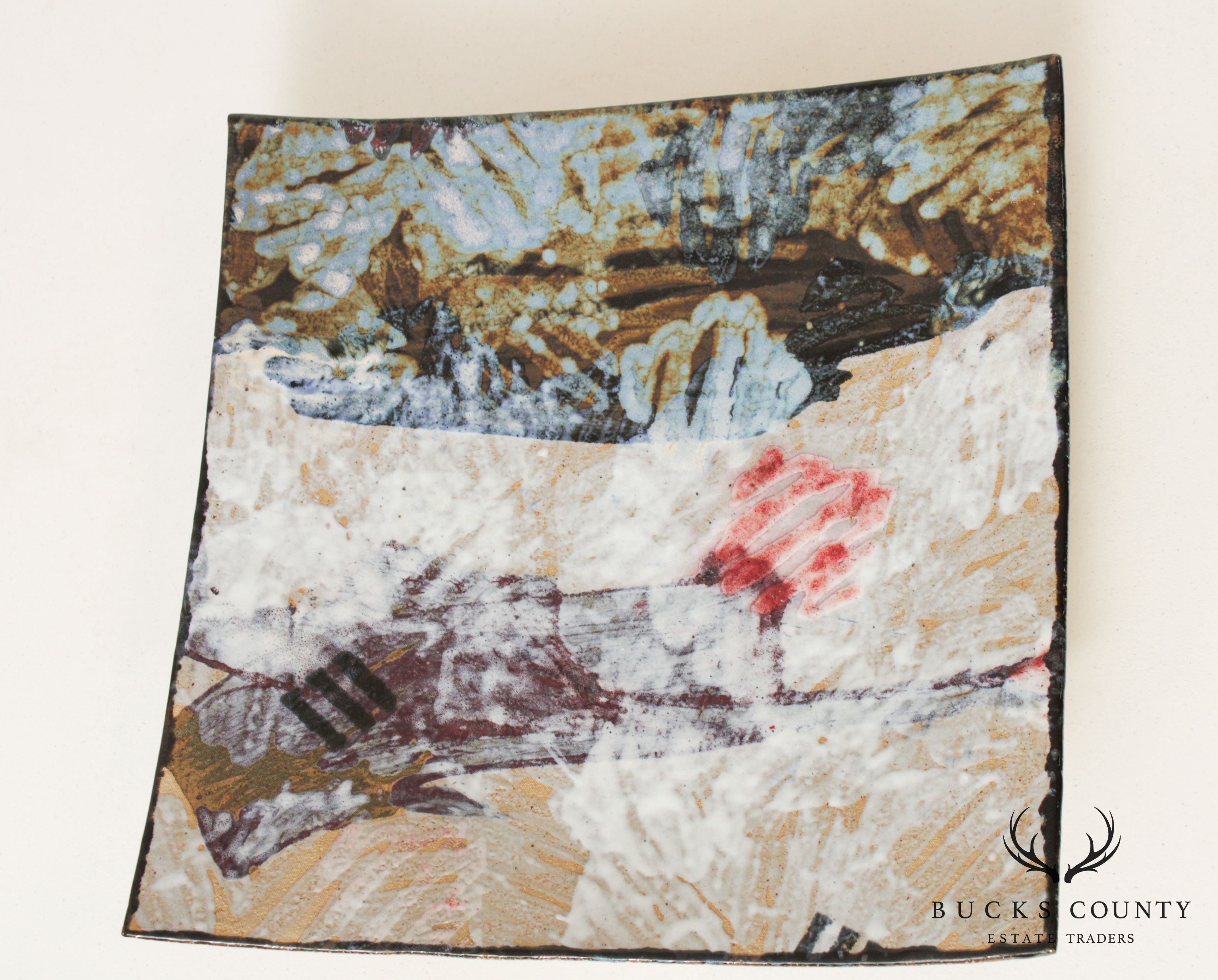 John Shedd Contemporary Abstract Stoneware Charger
